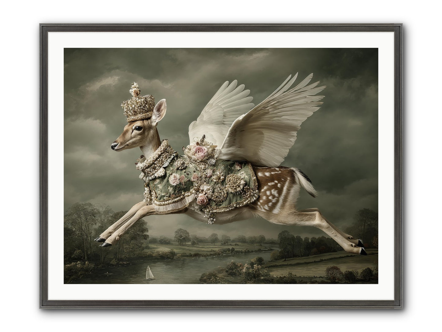 The Quiet Between Bells Framed Print - Slimwoods Black/Silver 40x30
