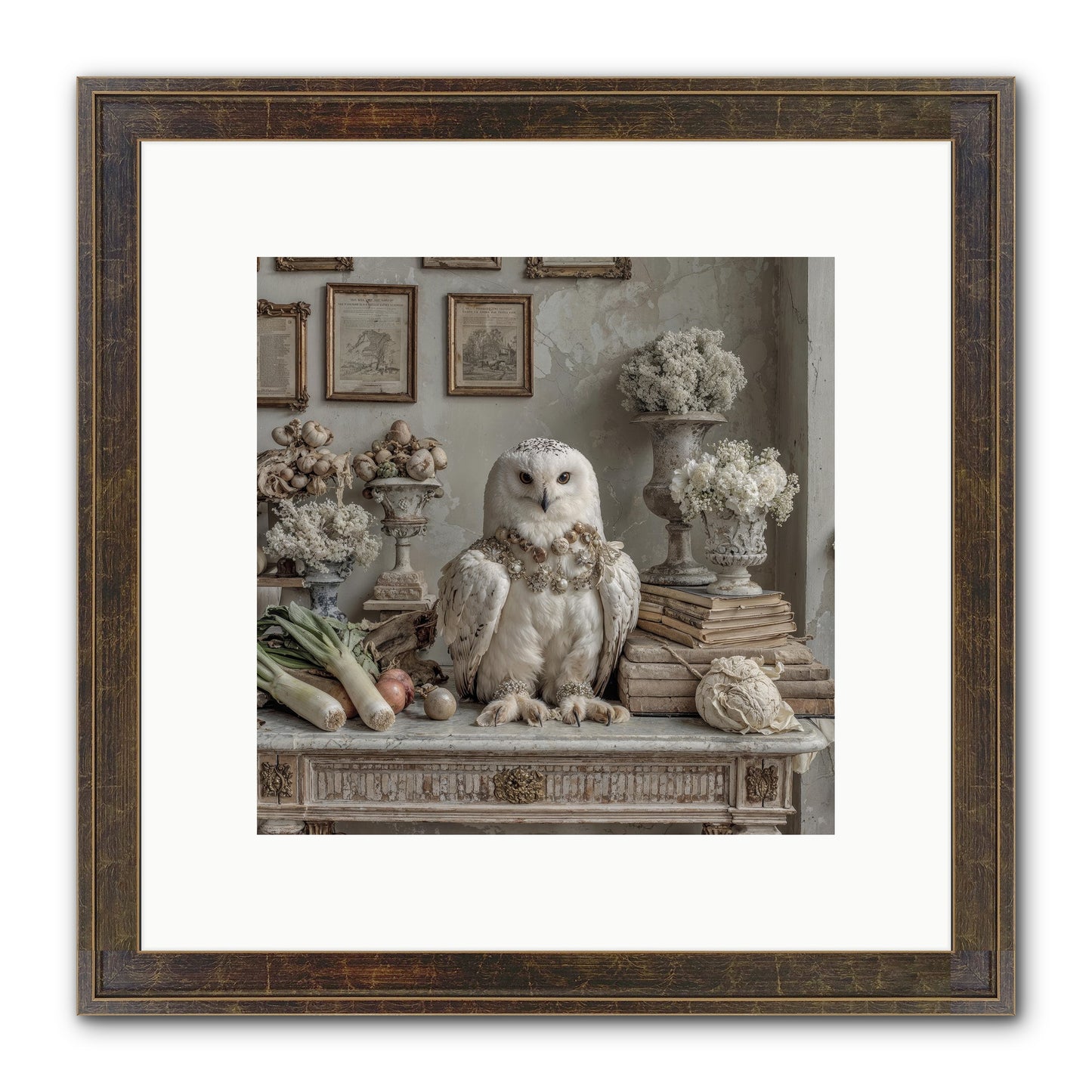 The Quiet Bloom Framed Print - Slimwoods Black/Gold 10x10