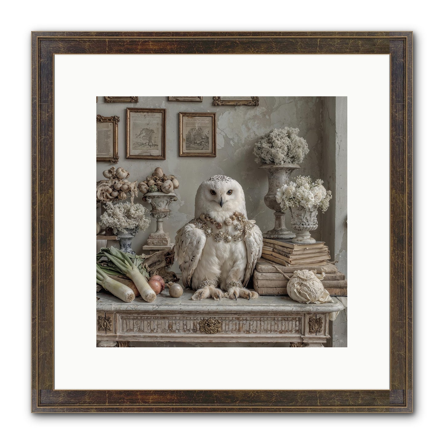 The Quiet Bloom Framed Print - Slimwoods Black/Gold 12x12
