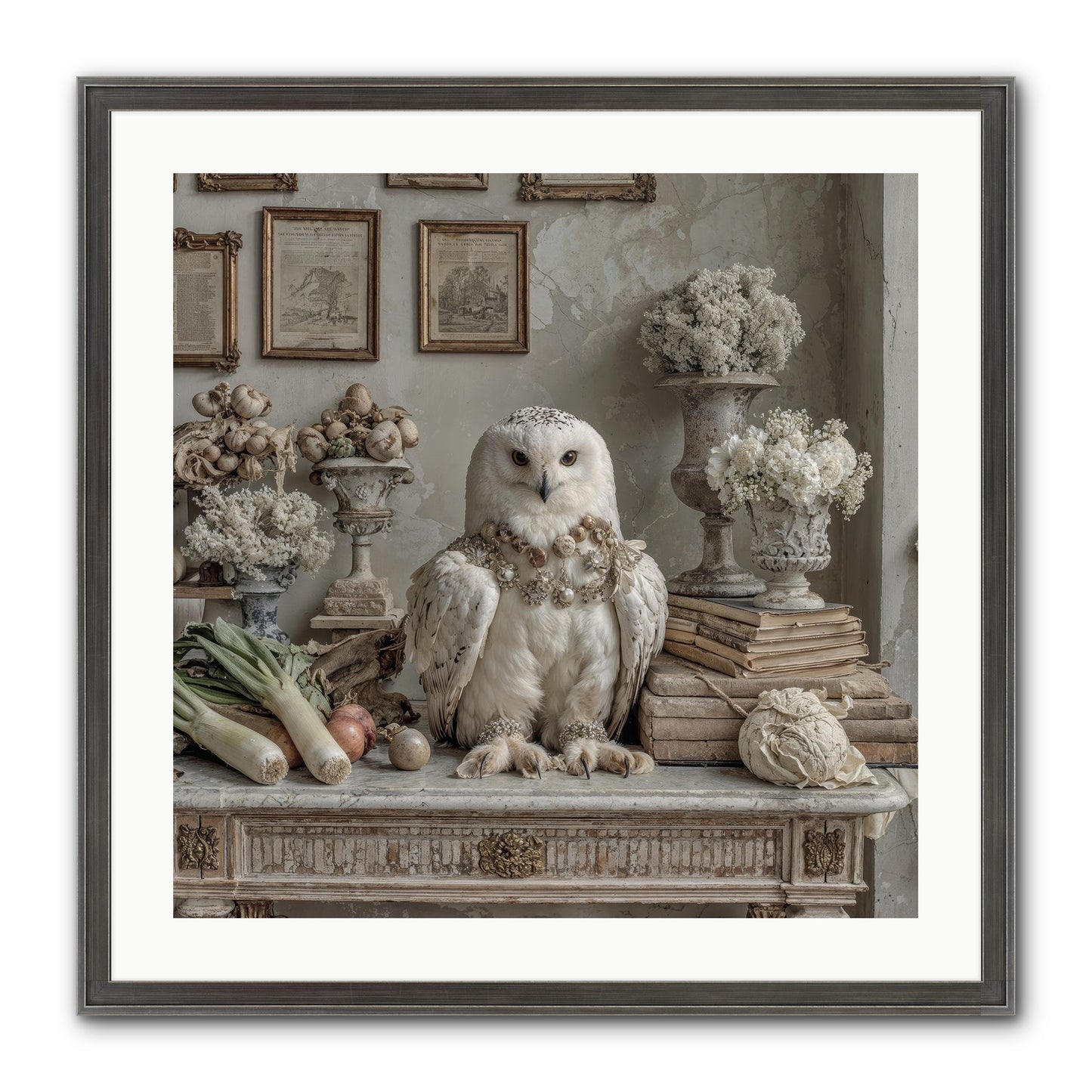 The Quiet Bloom Framed Print - Slimwoods Black/Silver 24x24