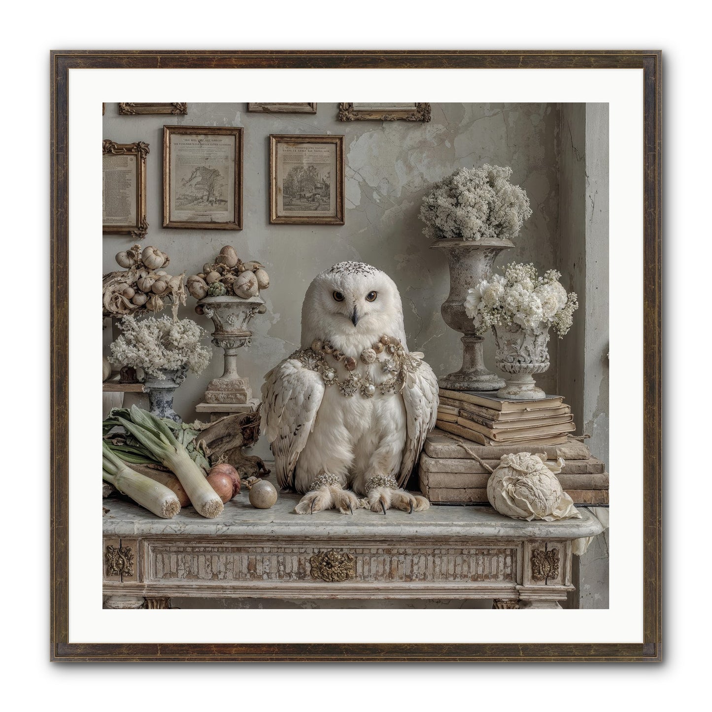 The Quiet Bloom Framed Print - Slimwoods Black/Gold 30x30