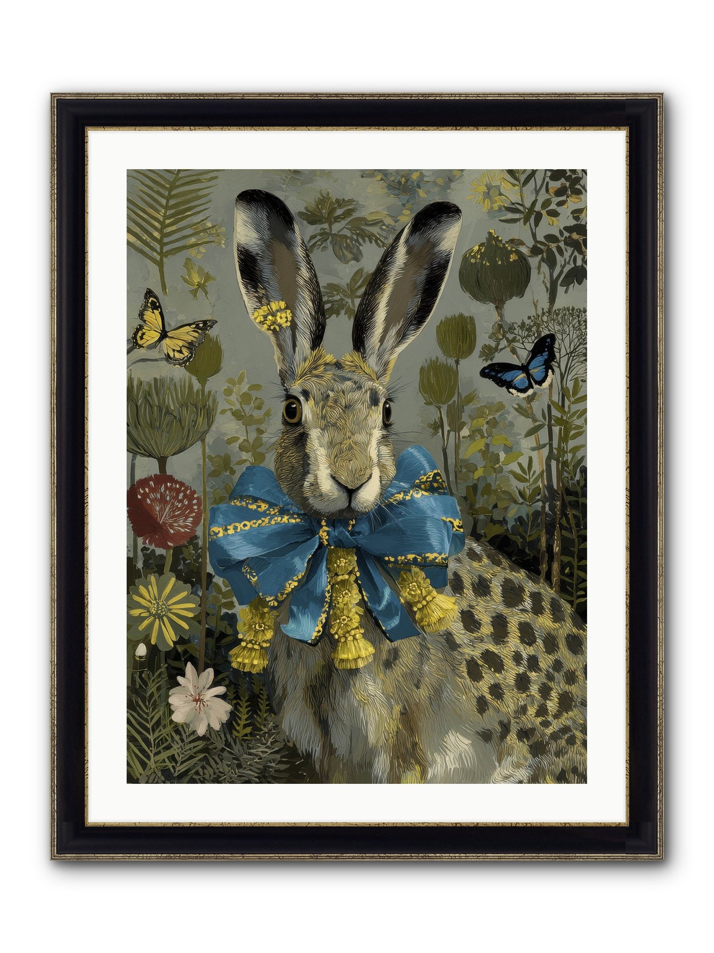 The Quiet Glimmer Framed Print - Black & Gold 24x32
