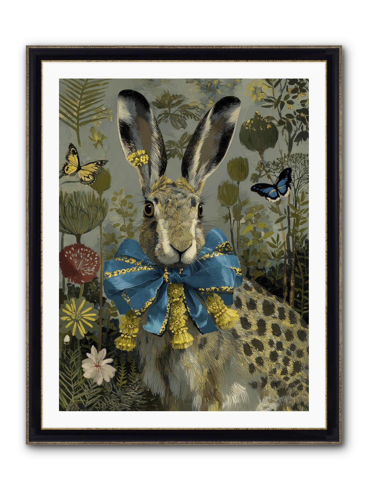 The Quiet Glimmer Framed Print - Black & Gold 30x40