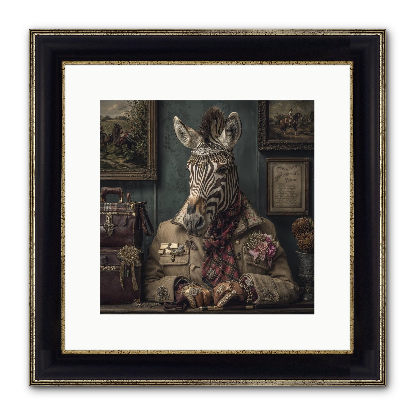 The Quiet Maps Framed Print - Black & Gold 12x12