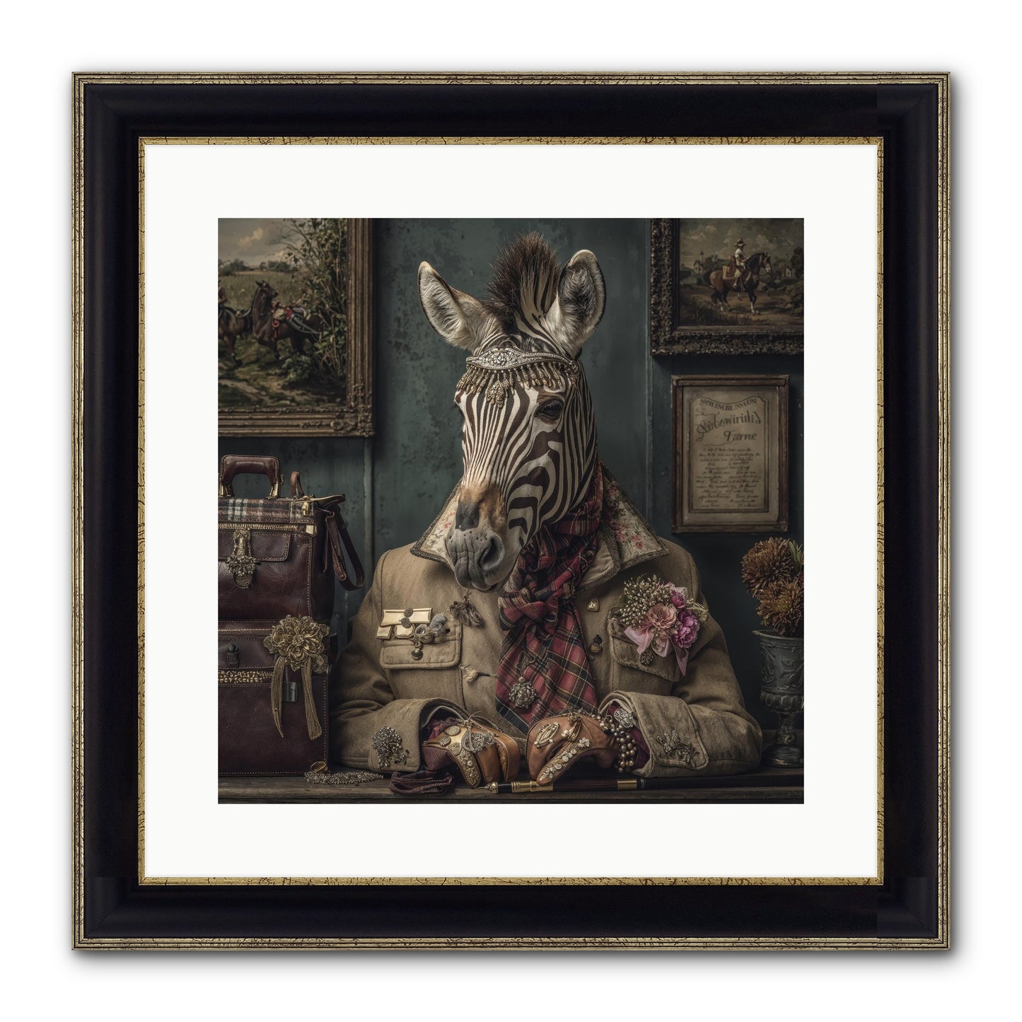 The Quiet Maps Framed Print - Black & Gold 16x16