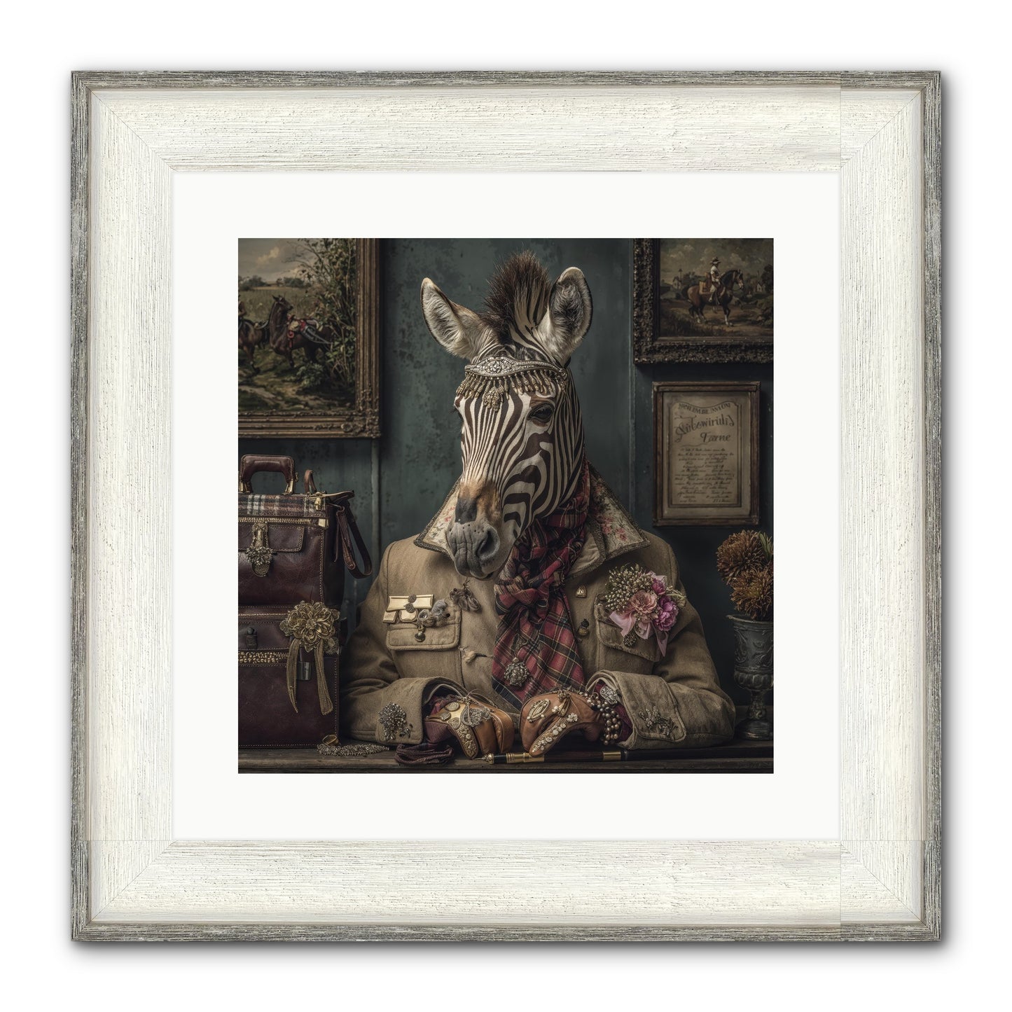 The Quiet Maps Framed Print - Driftwood White 16x16
