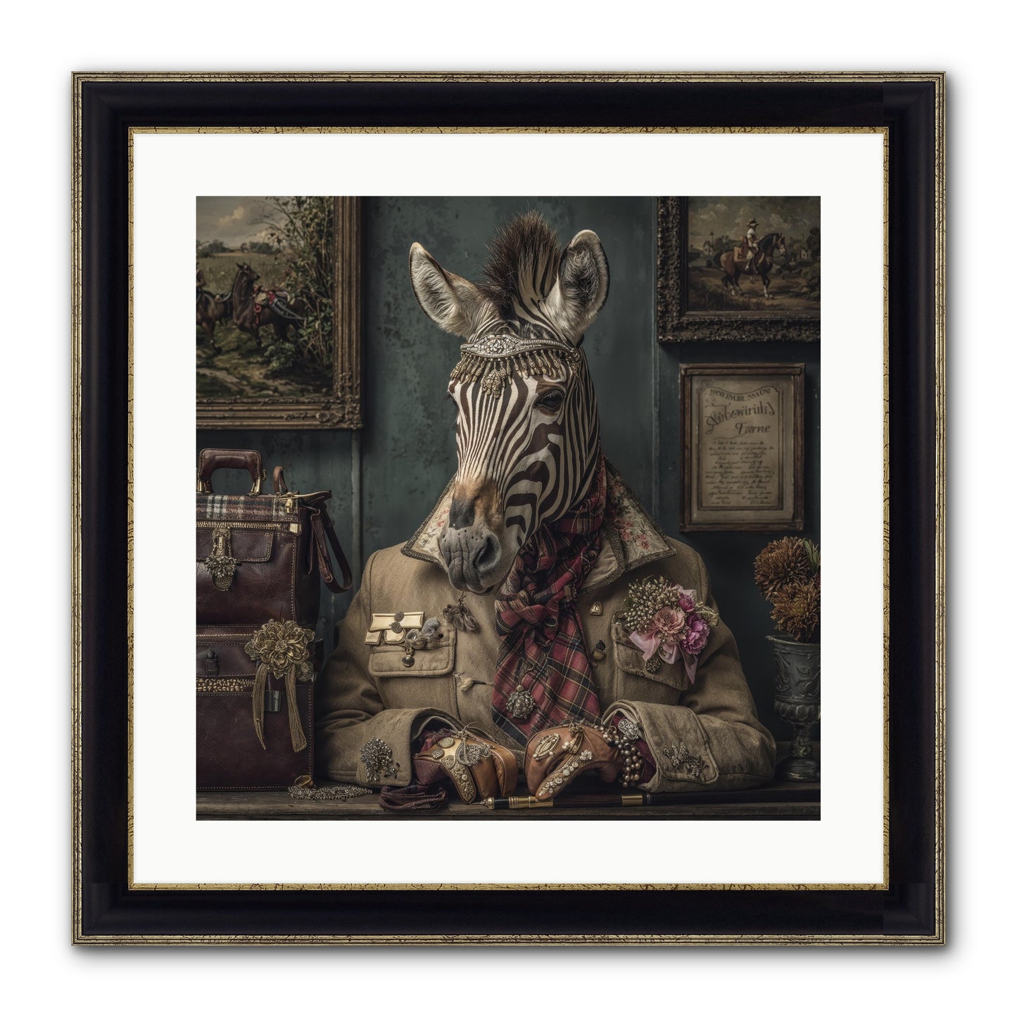 The Quiet Maps Framed Print - Black & Gold 20x20
