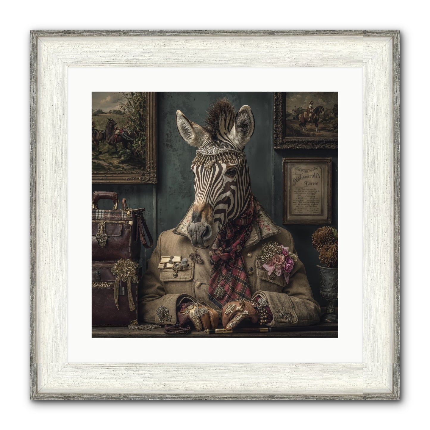 The Quiet Maps Framed Print - Driftwood White 20x20