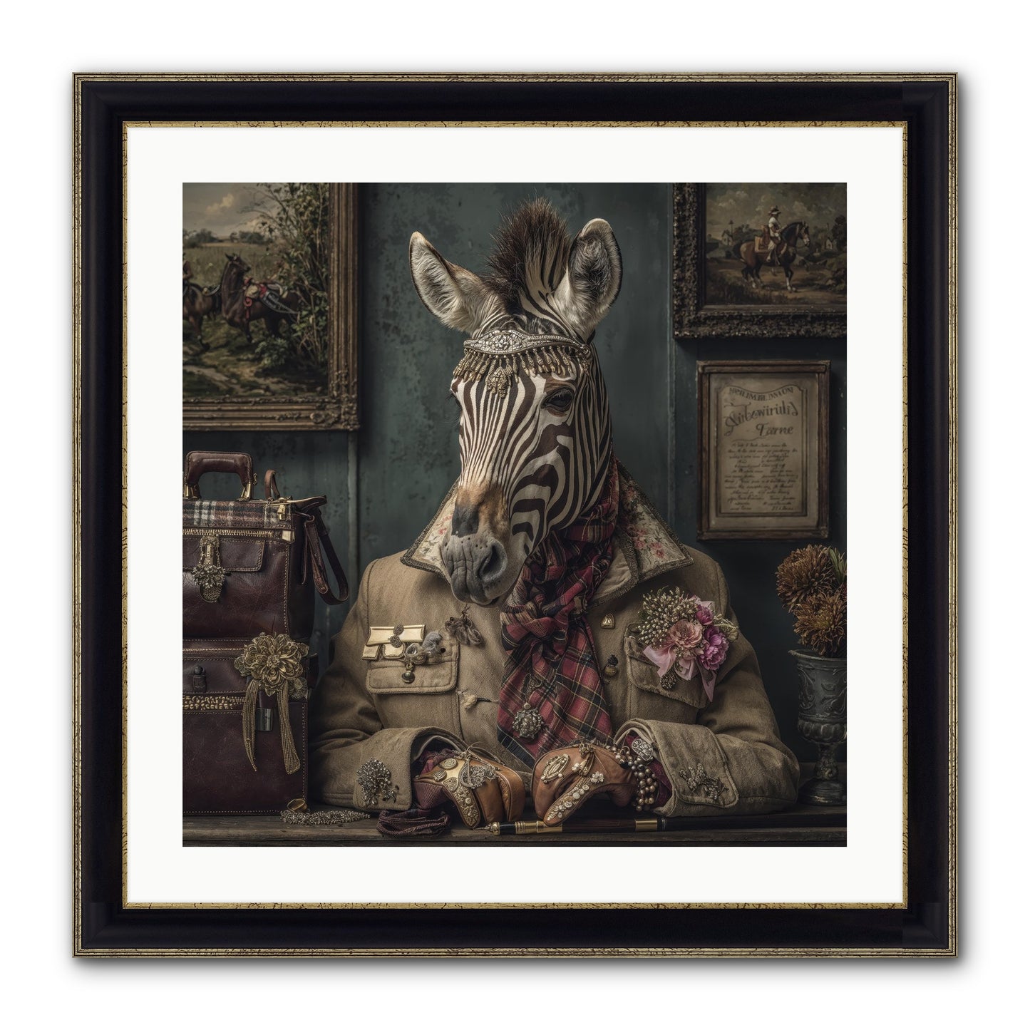 The Quiet Maps Framed Print - Black & Gold 24x24
