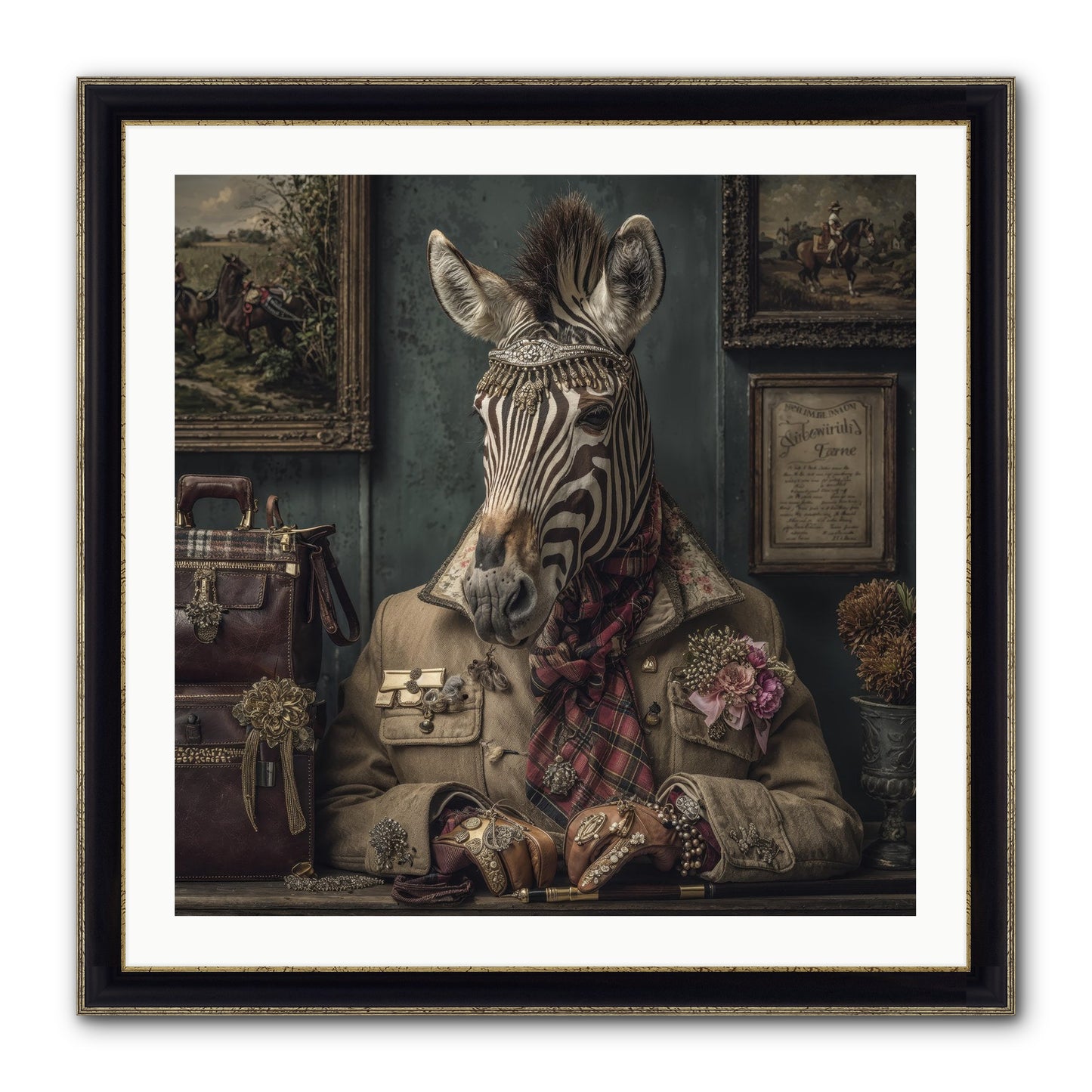 The Quiet Maps Framed Print - Black & Gold 30x30
