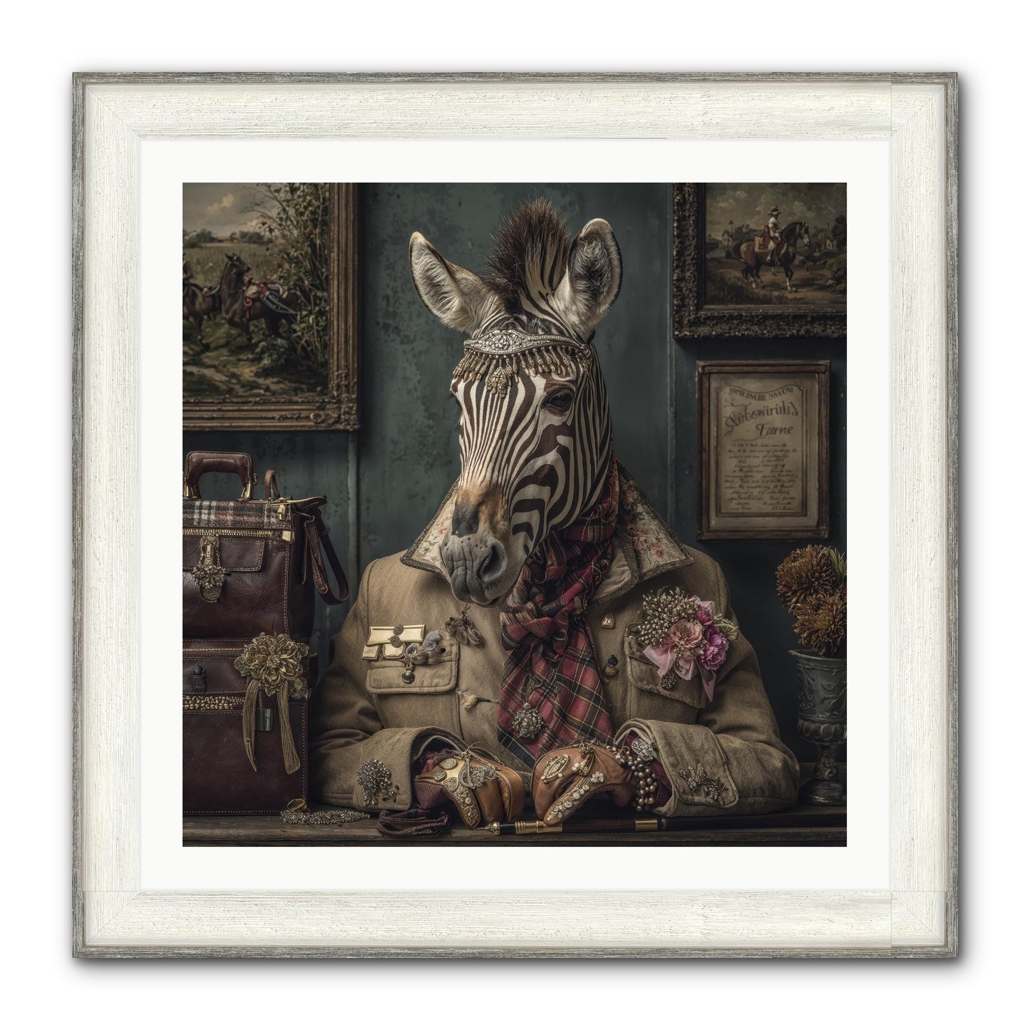 The Quiet Maps Framed Print - Driftwood White 30x30