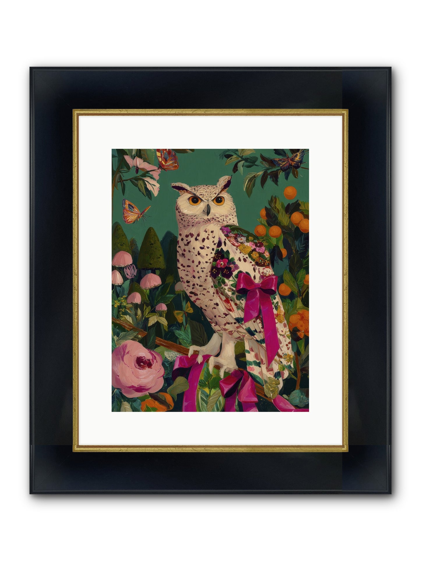 The Quiet Turning Framed Print - Wide Black w/Gold 12x16