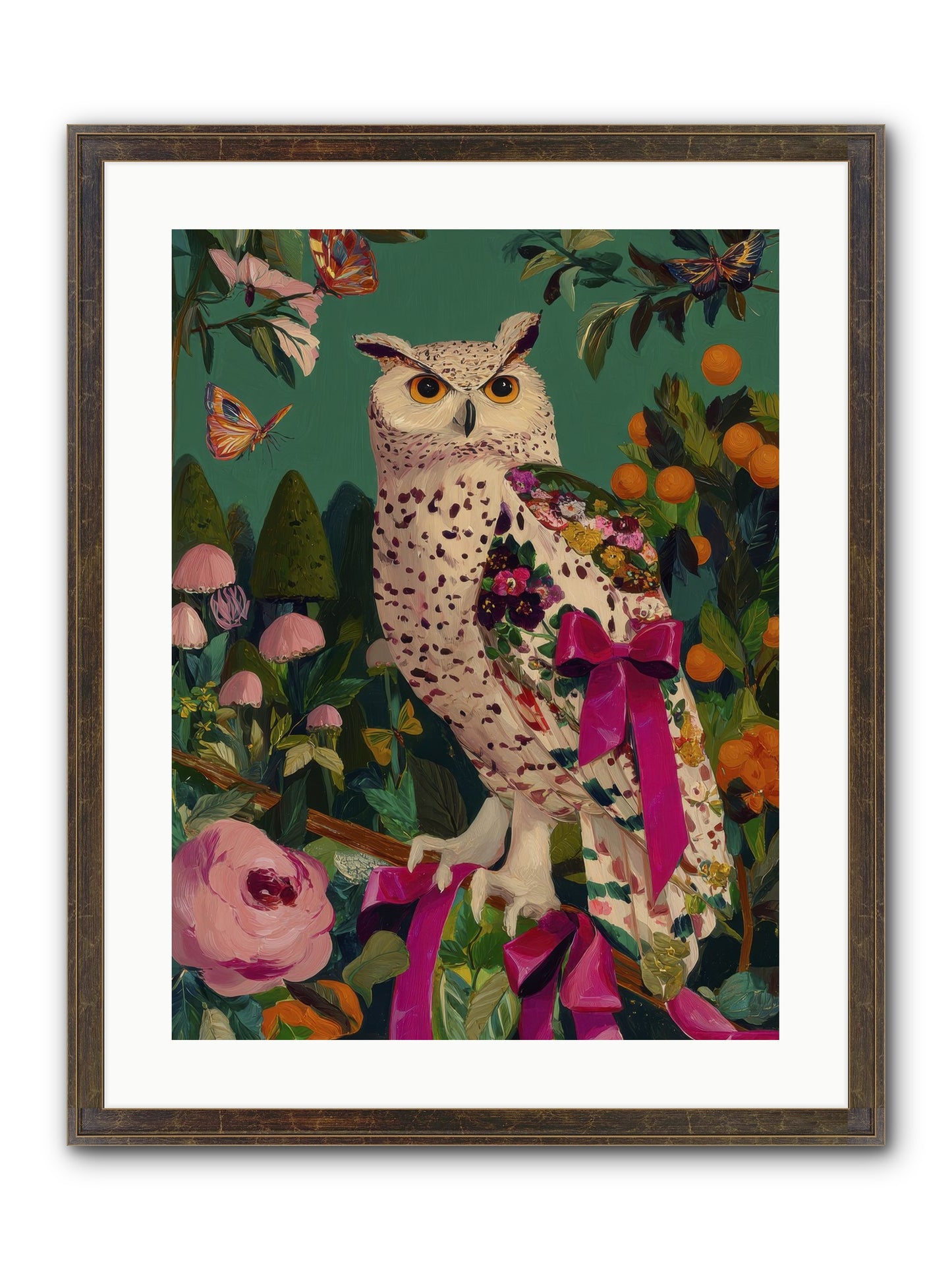 The Quiet Turning Framed Print - Slimwoods Black/Gold 18x24