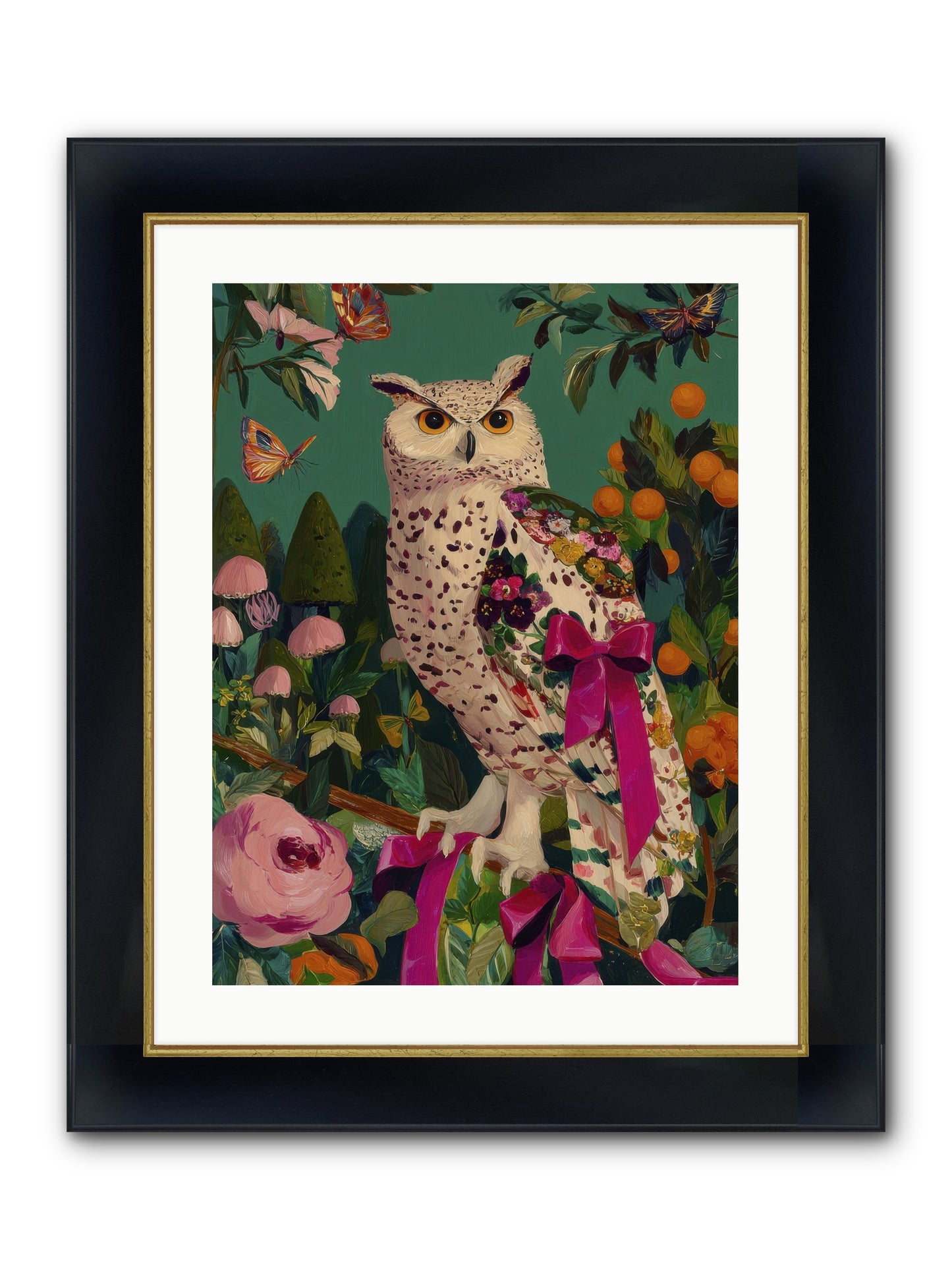 The Quiet Turning Framed Print - Wide Black w/Gold 18x24