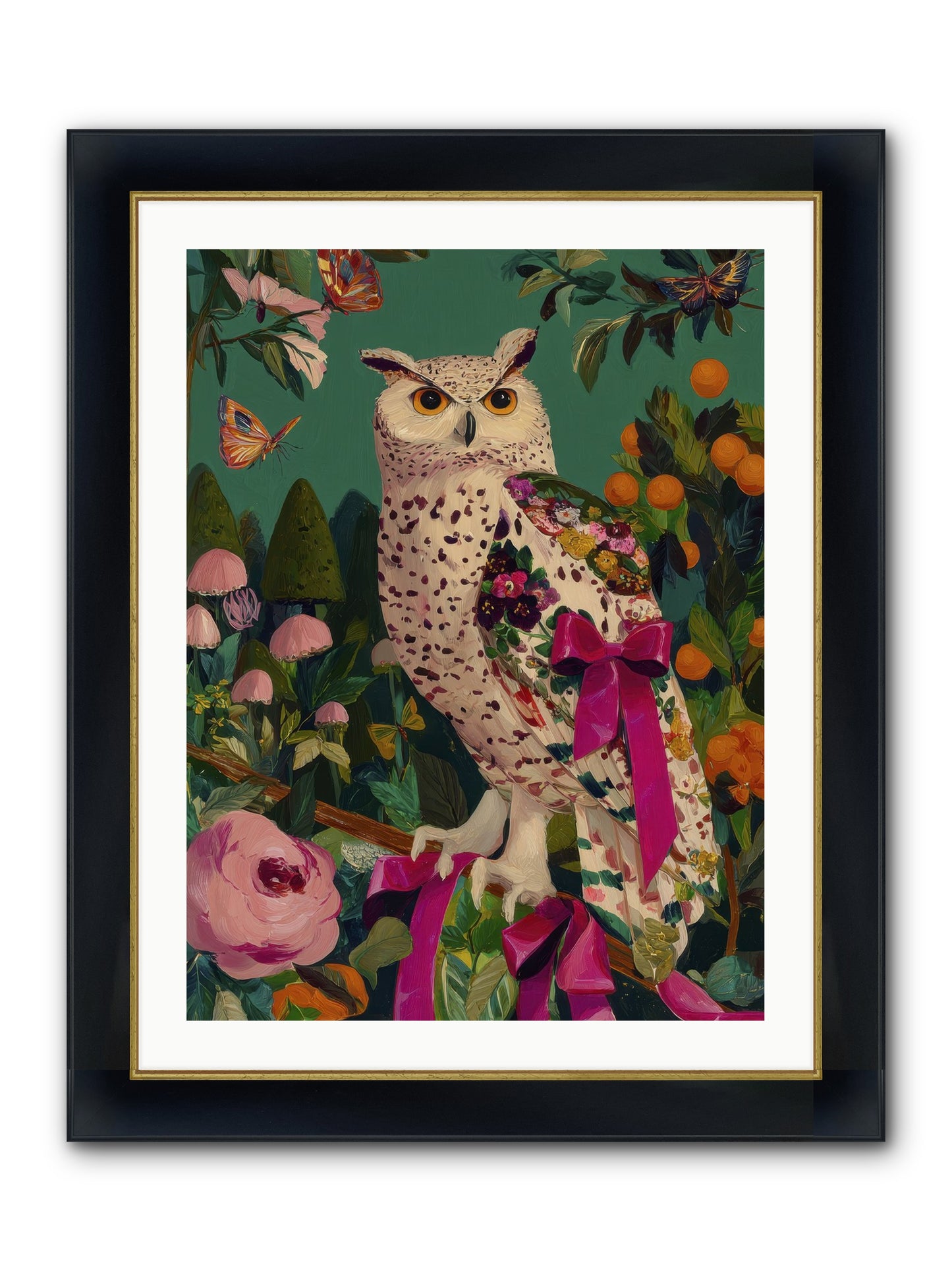 The Quiet Turning Framed Print - Wide Black w/Gold 24x32