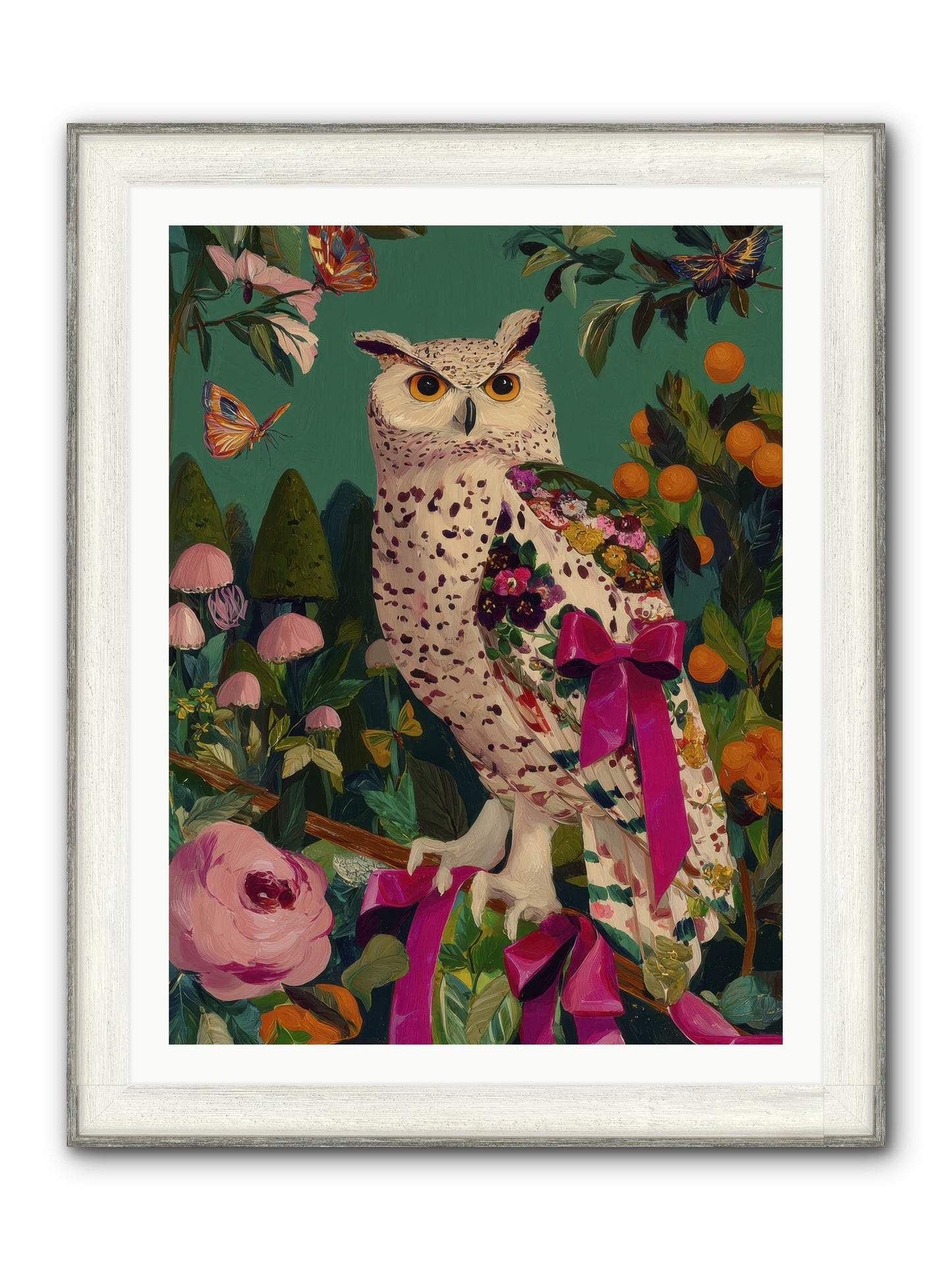 The Quiet Turning Framed Print - Driftwood White 30x40