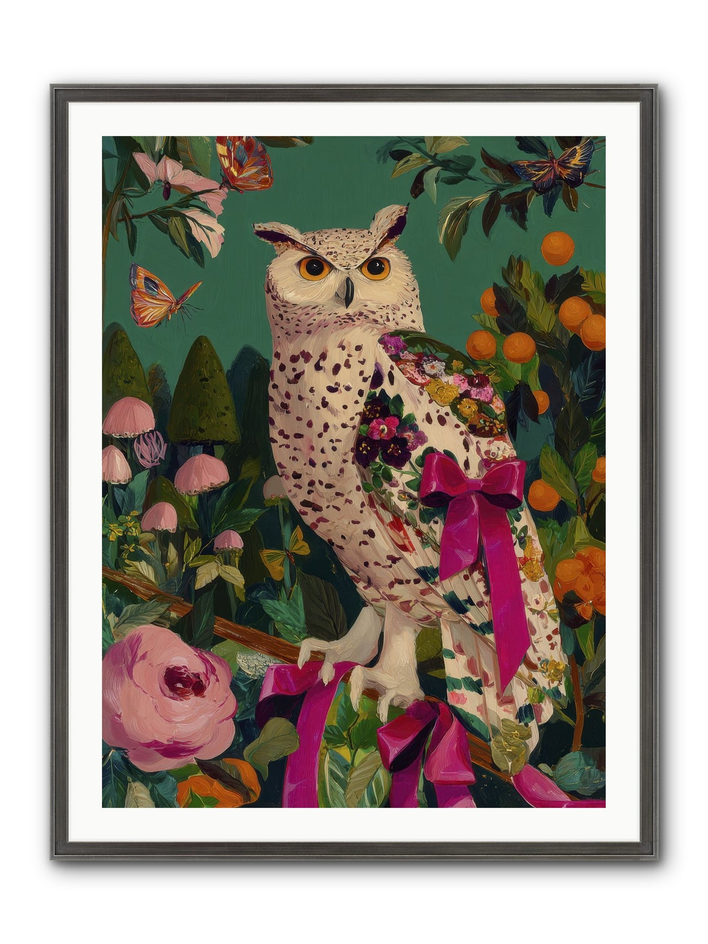 The Quiet Turning Framed Print - Slimwoods Black/Silver 30x40