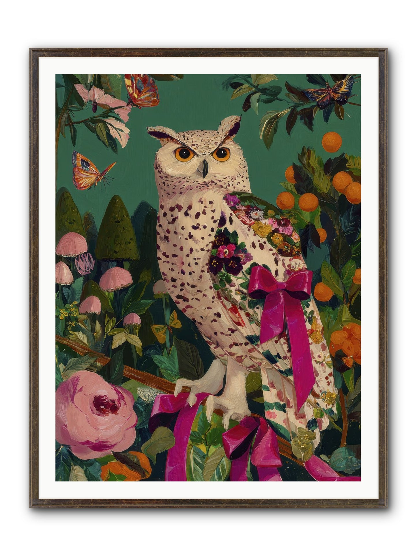 The Quiet Turning Framed Print - Slimwoods Black/Gold 36x48