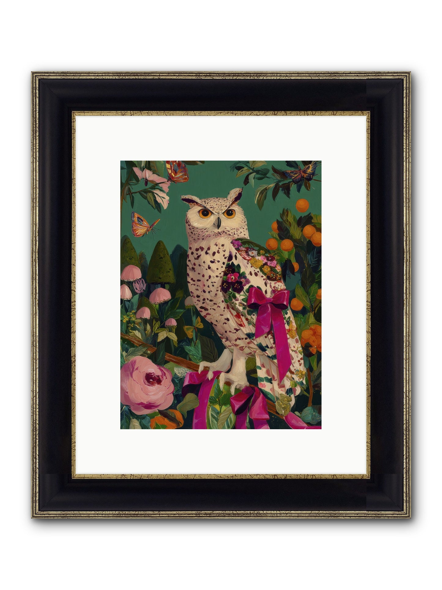 The Quiet Turning Framed Print - Black & Gold 9x12