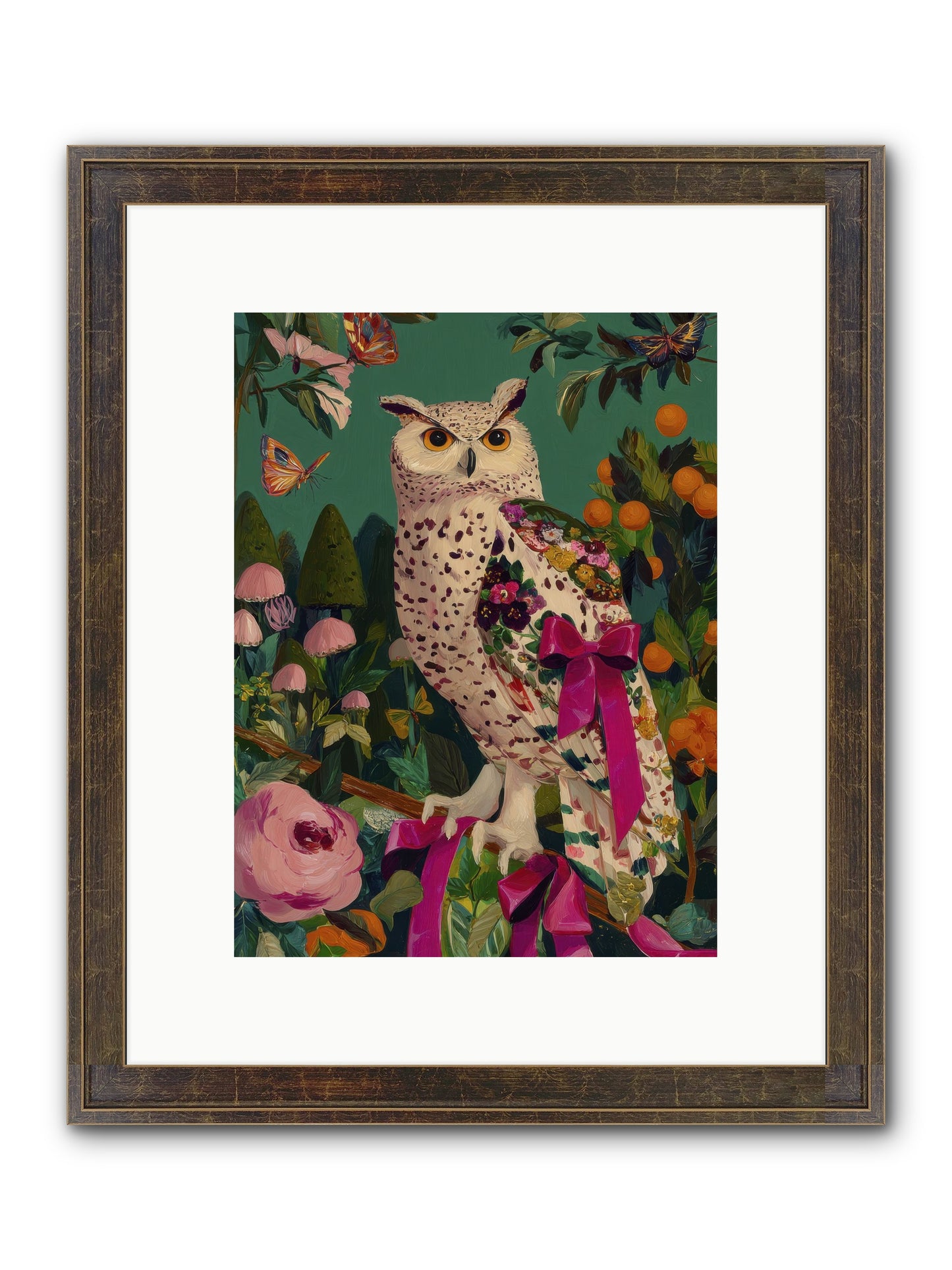 The Quiet Turning Framed Print - Slimwoods Black/Gold 9x12