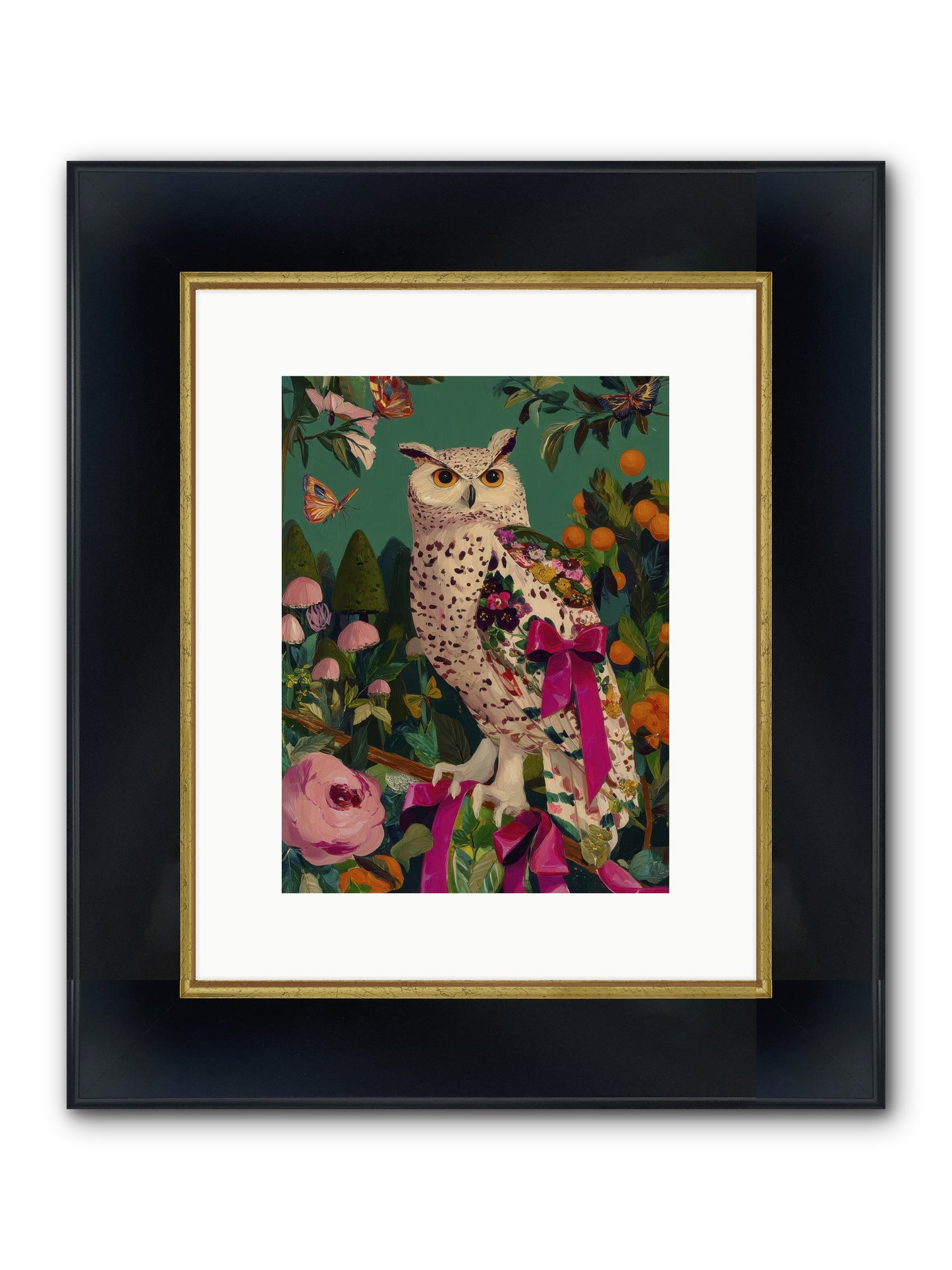 The Quiet Turning Framed Print - Wide Black w/Gold 9x12