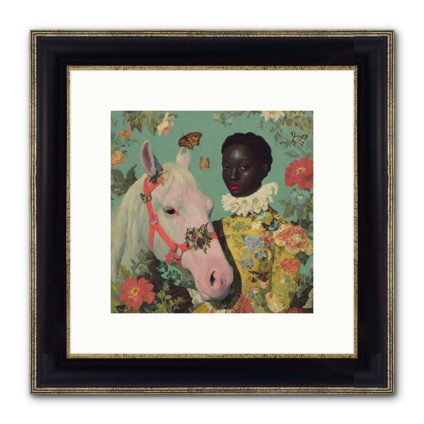 The Quiet Understanding Framed Print - Black & Gold 10x10
