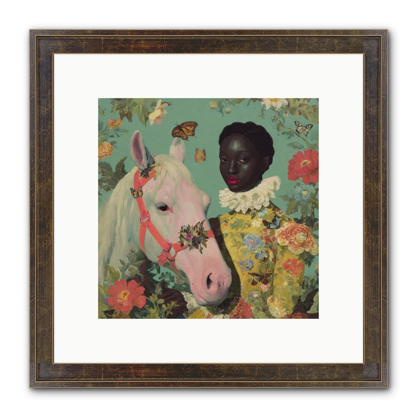 The Quiet Understanding Framed Print - Slimwoods Black/Gold 10x10