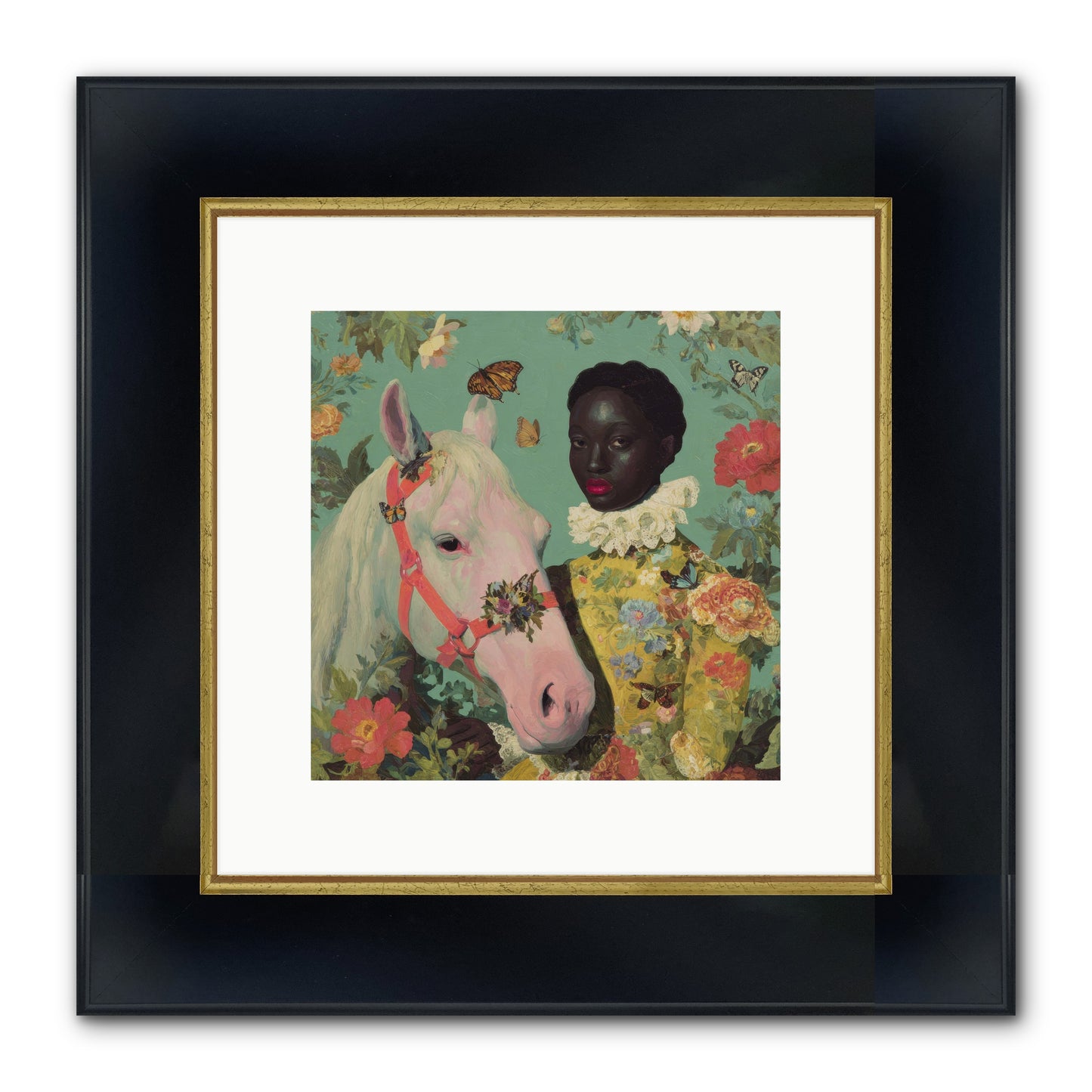 The Quiet Understanding Framed Print - Wide Black w/Gold 10x10
