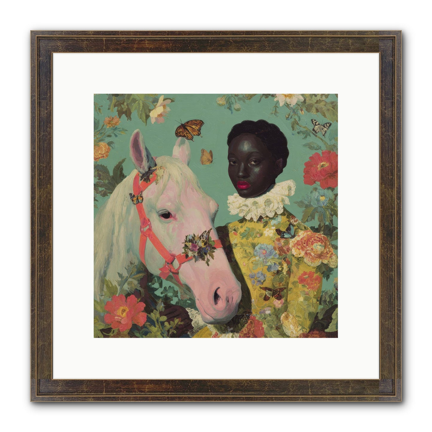 The Quiet Understanding Framed Print - Slimwoods Black/Gold 12x12