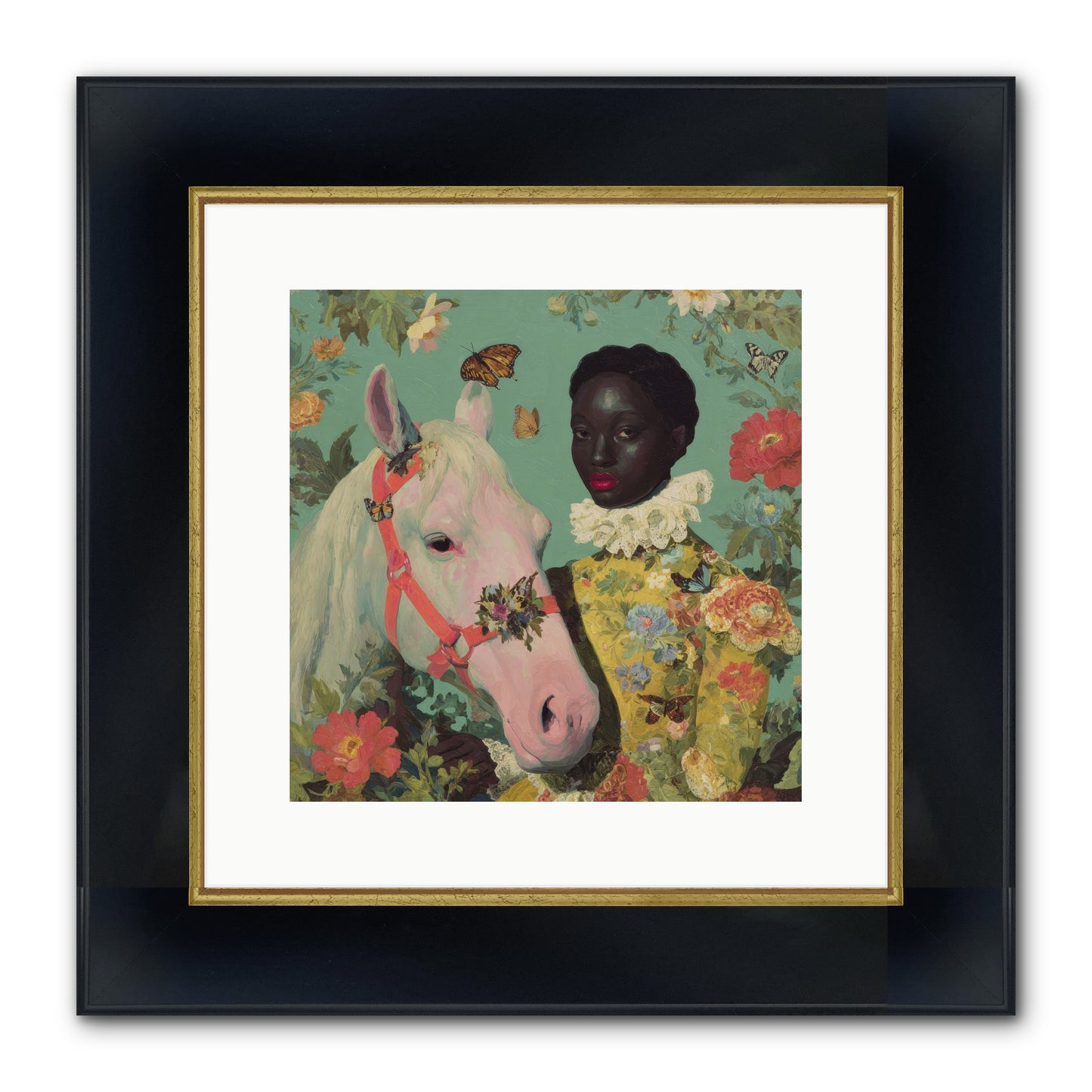 The Quiet Understanding Framed Print - Wide Black w/Gold 12x12