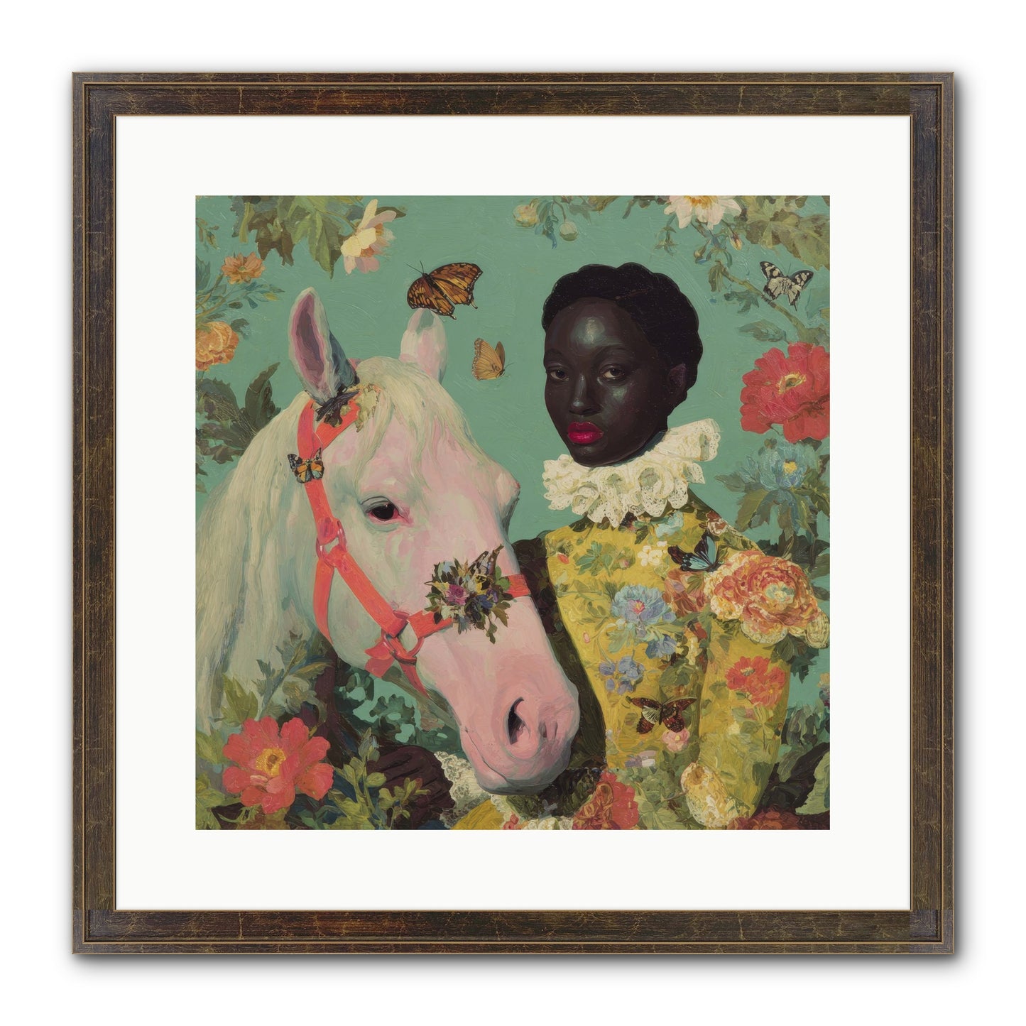 The Quiet Understanding Framed Print - Slimwoods Black/Gold 16x16