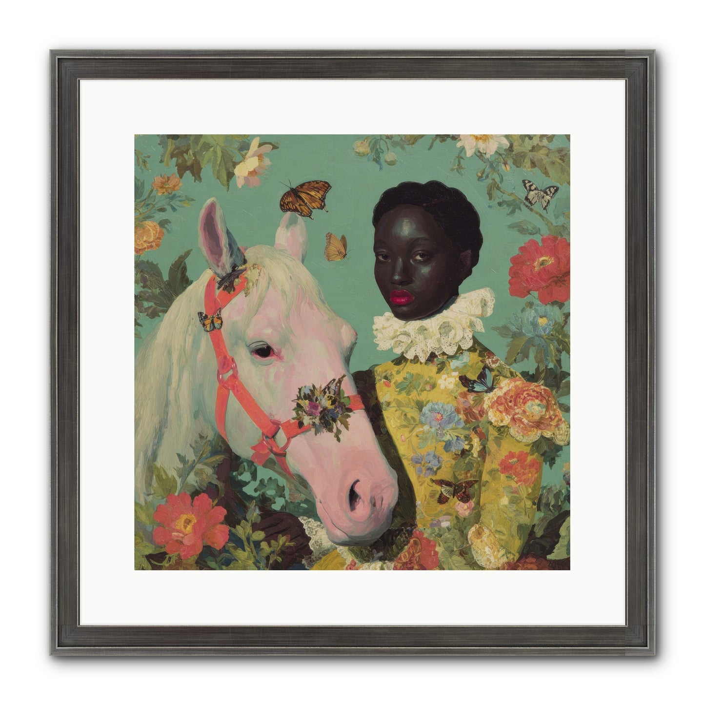 The Quiet Understanding Framed Print - Slimwoods Black/Silver 16x16