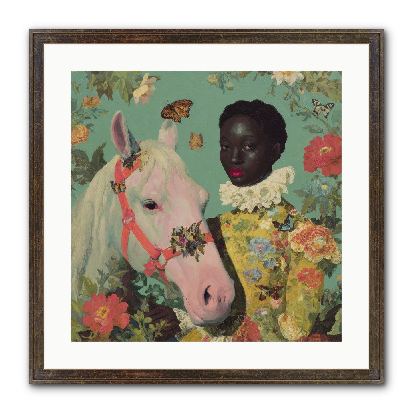 The Quiet Understanding Framed Print - Slimwoods Black/Gold 20x20