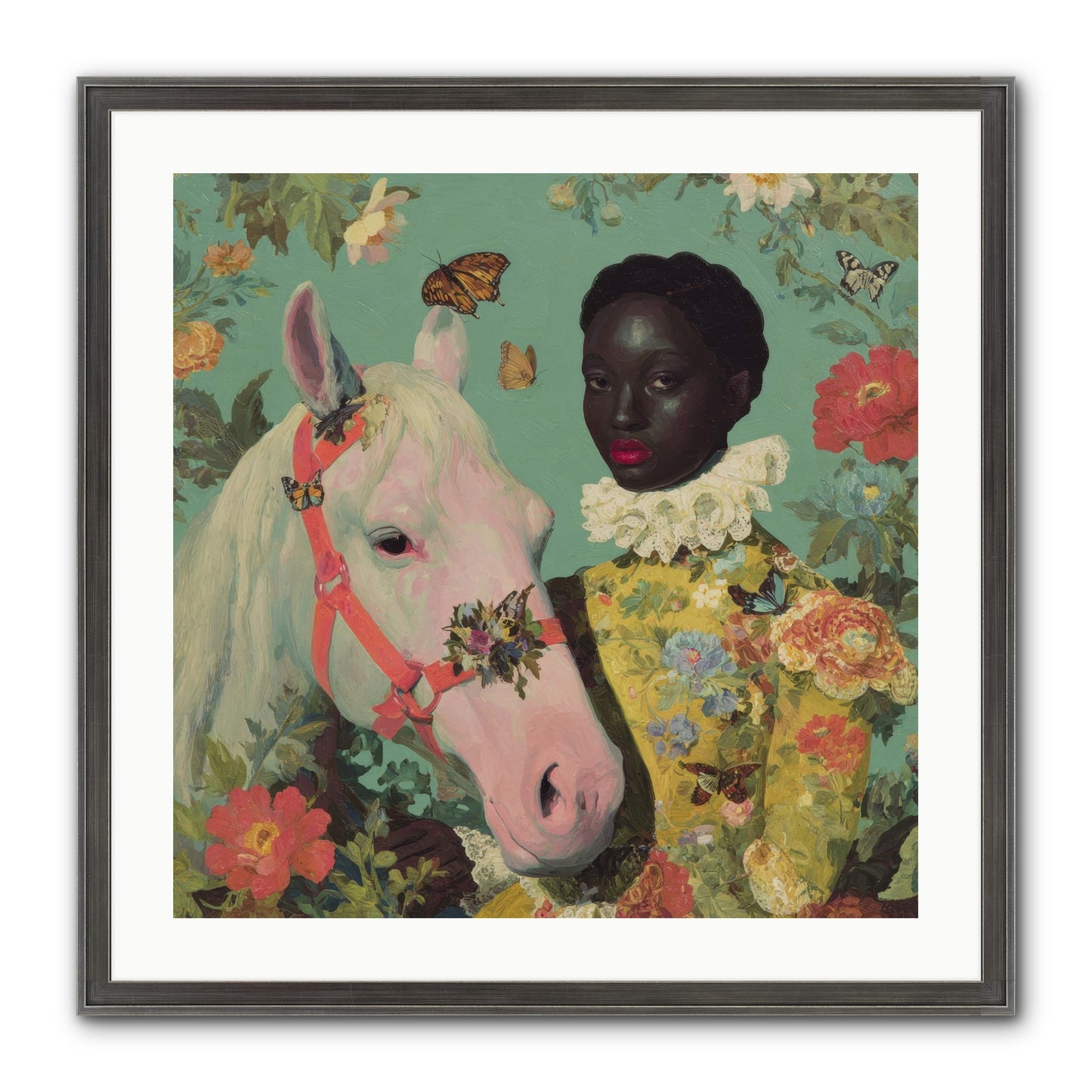 The Quiet Understanding Framed Print - Slimwoods Black/Silver 24x24
