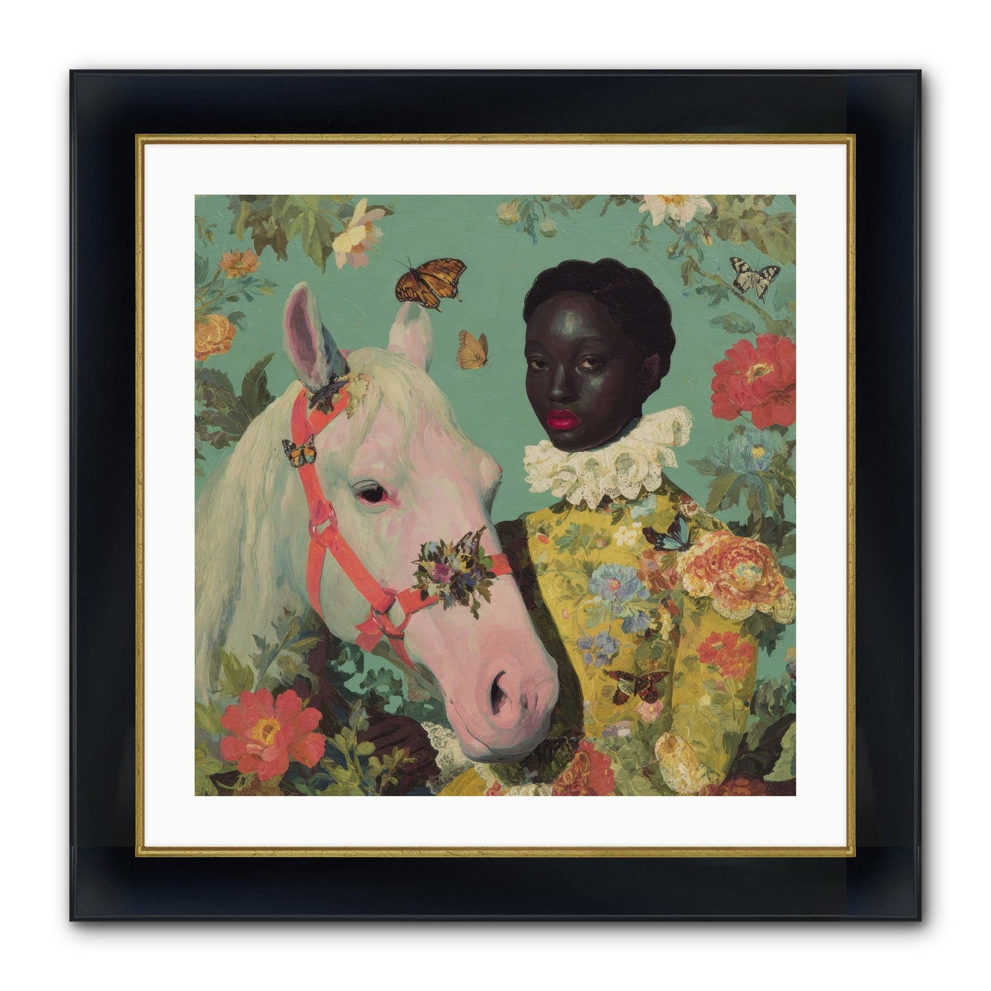 The Quiet Understanding Framed Print - Wide Black w/Gold 24x24