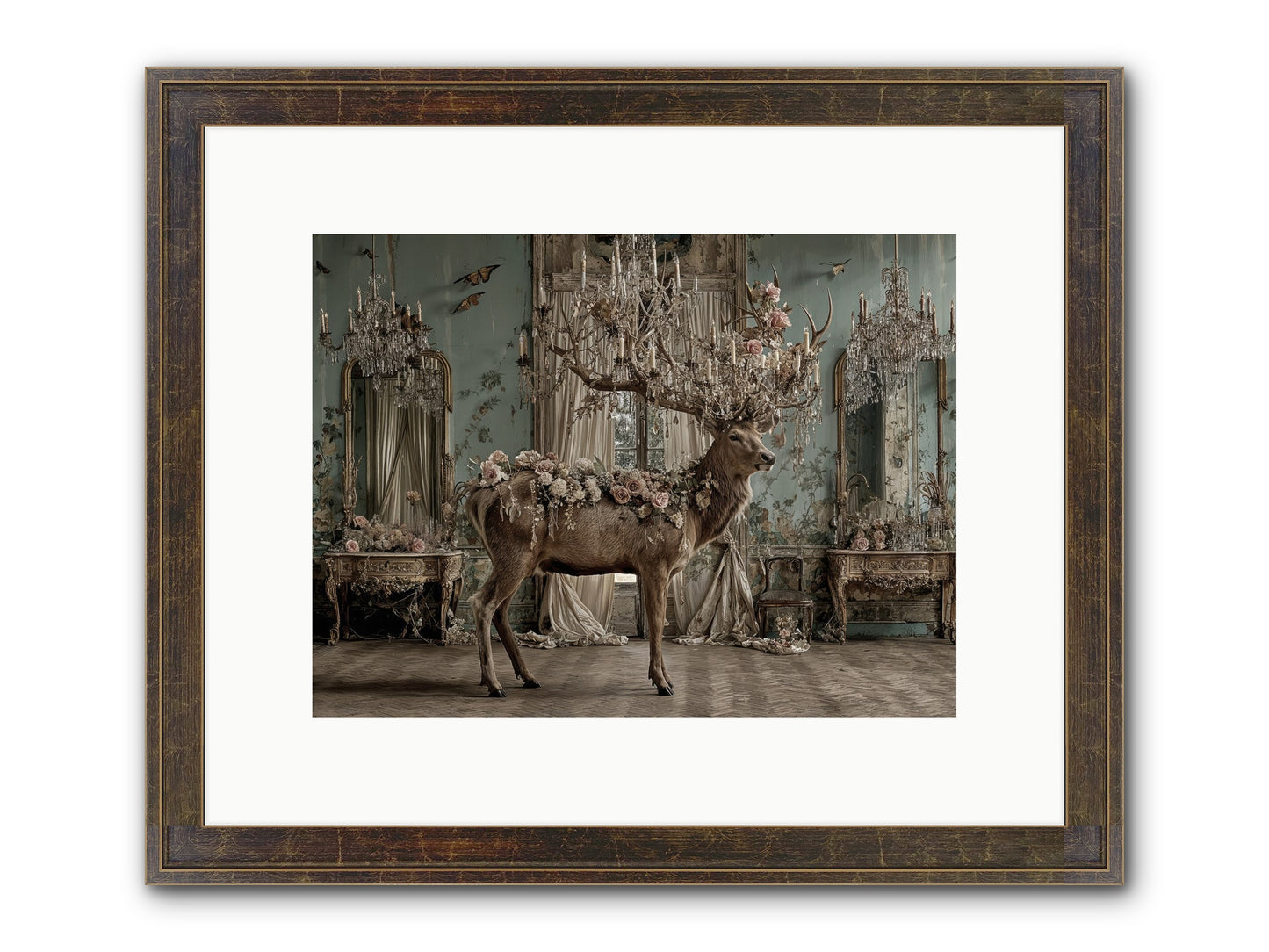 The Quiet Vine Framed Print - Slimwoods Black/Gold 12x9