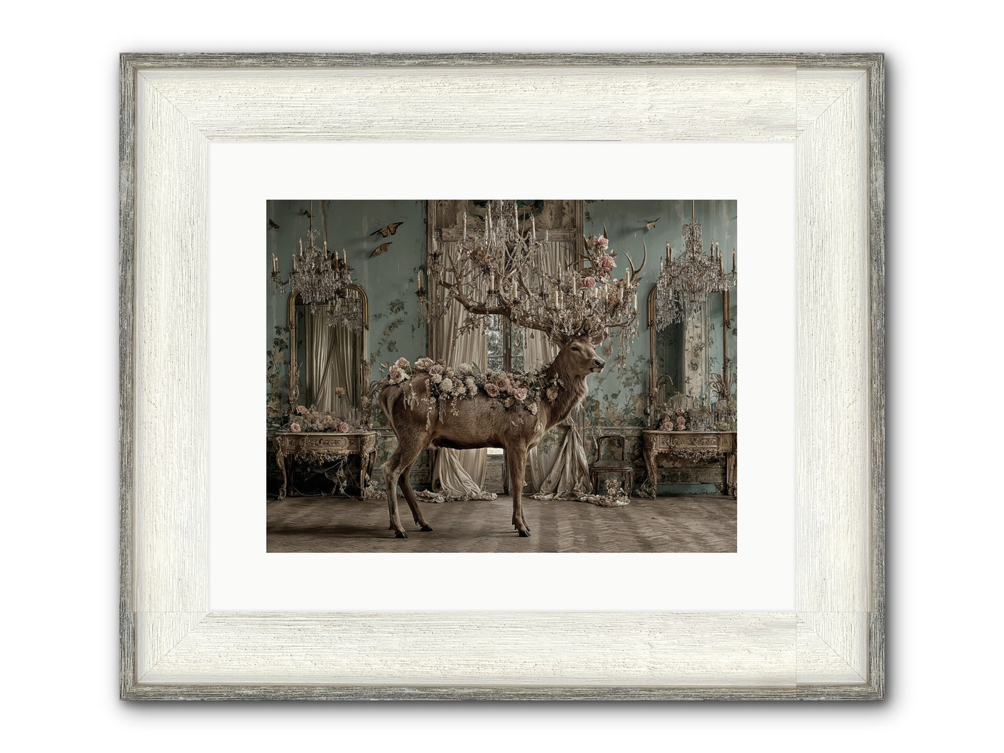 The Quiet Vine Framed Print - Driftwood White 16x12