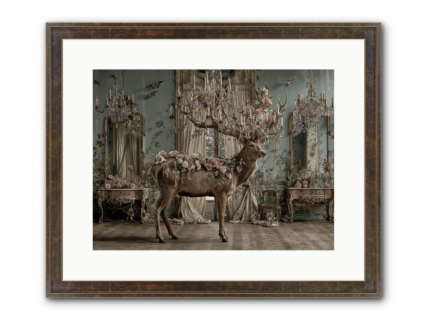 The Quiet Vine Framed Print - Slimwoods Black/Gold 16x12