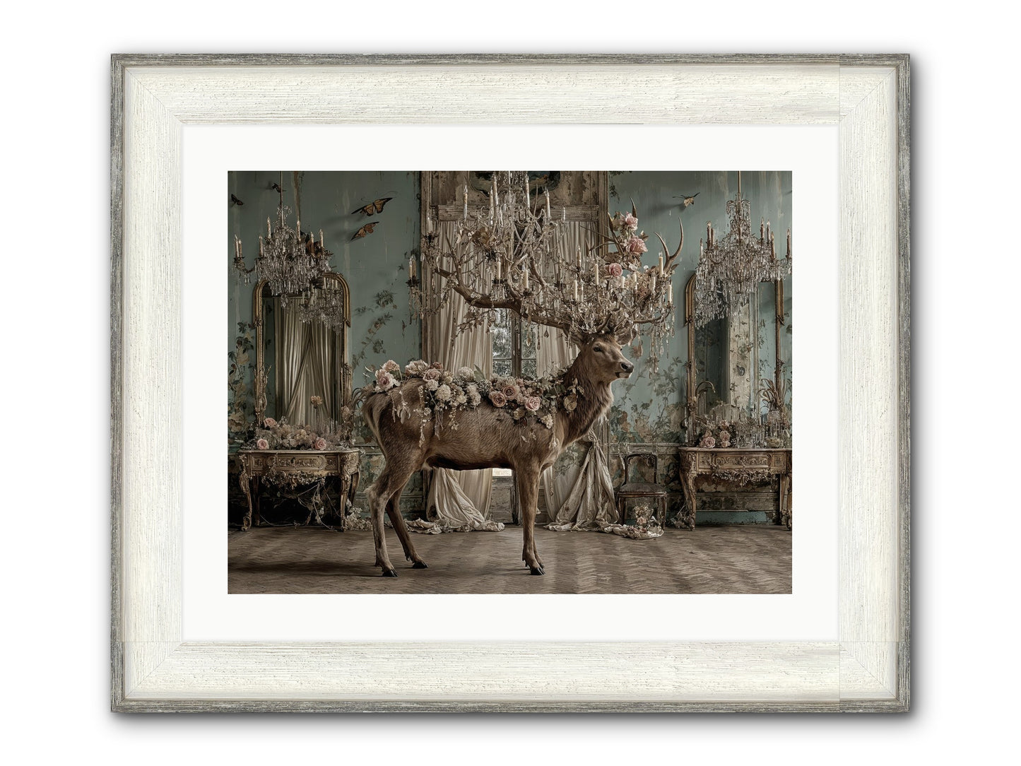 The Quiet Vine Framed Print - Driftwood White 24x18
