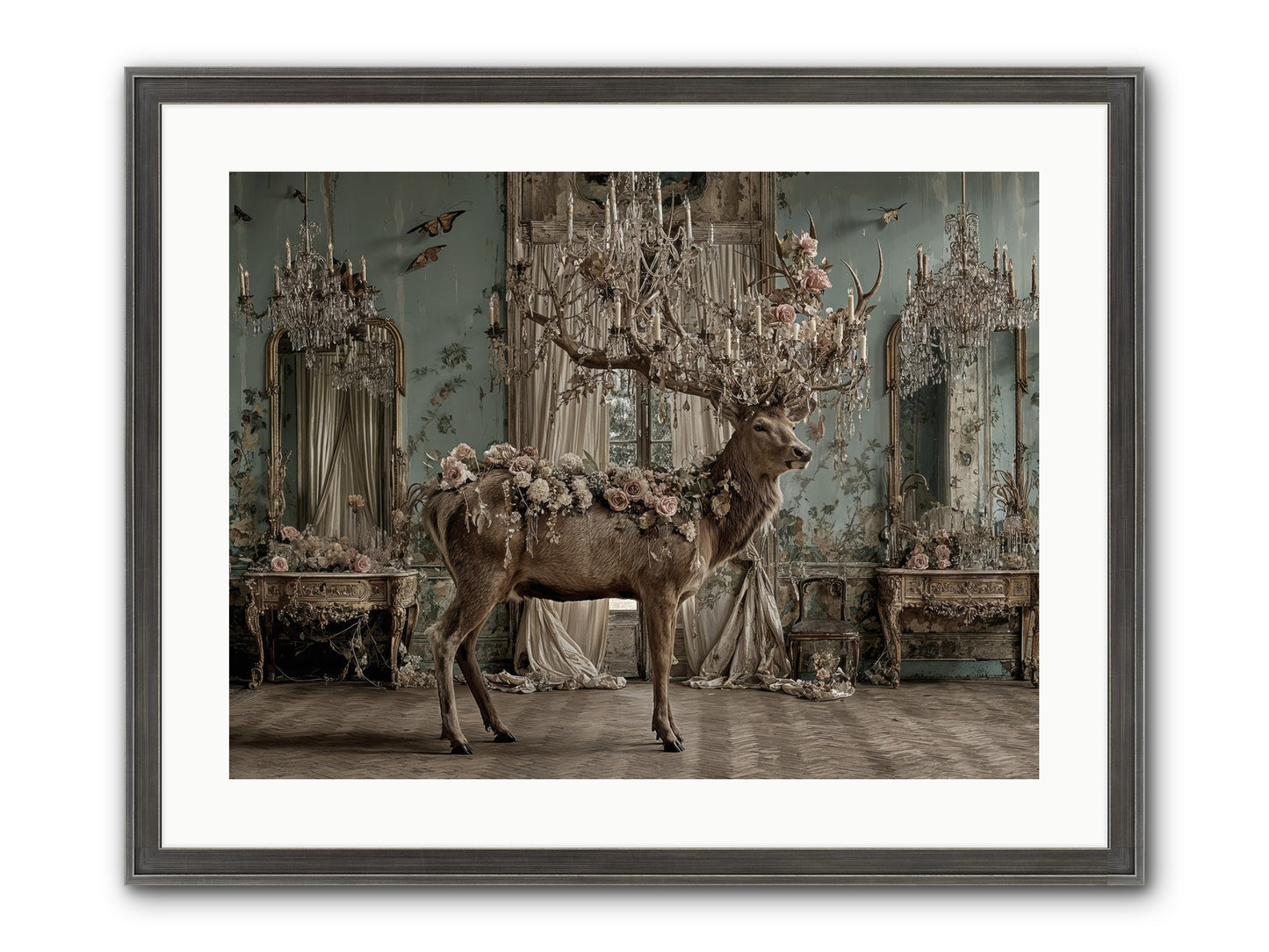 The Quiet Vine Framed Print - Slimwoods Black/Silver 24x18