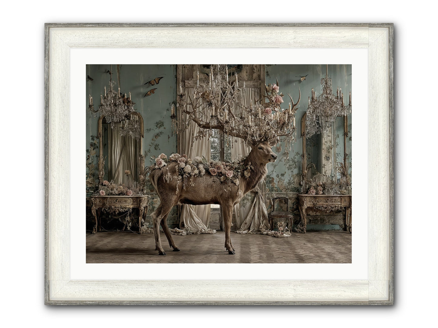 The Quiet Vine Framed Print - Driftwood White 32x24
