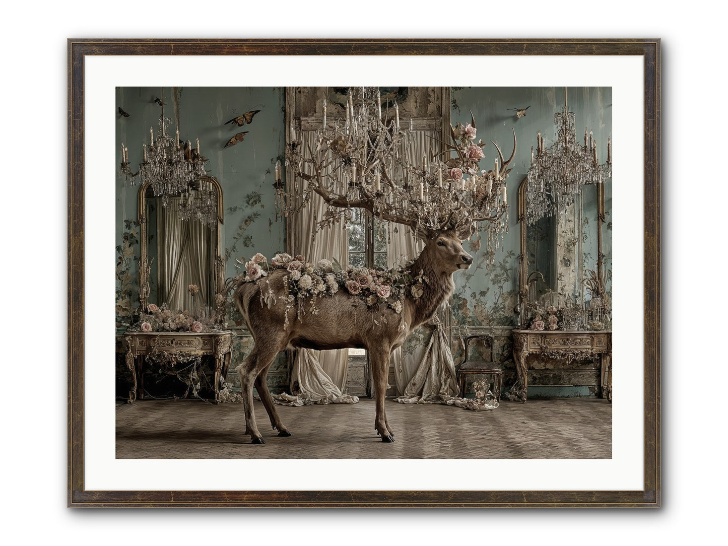 The Quiet Vine Framed Print - Slimwoods Black/Gold 32x24
