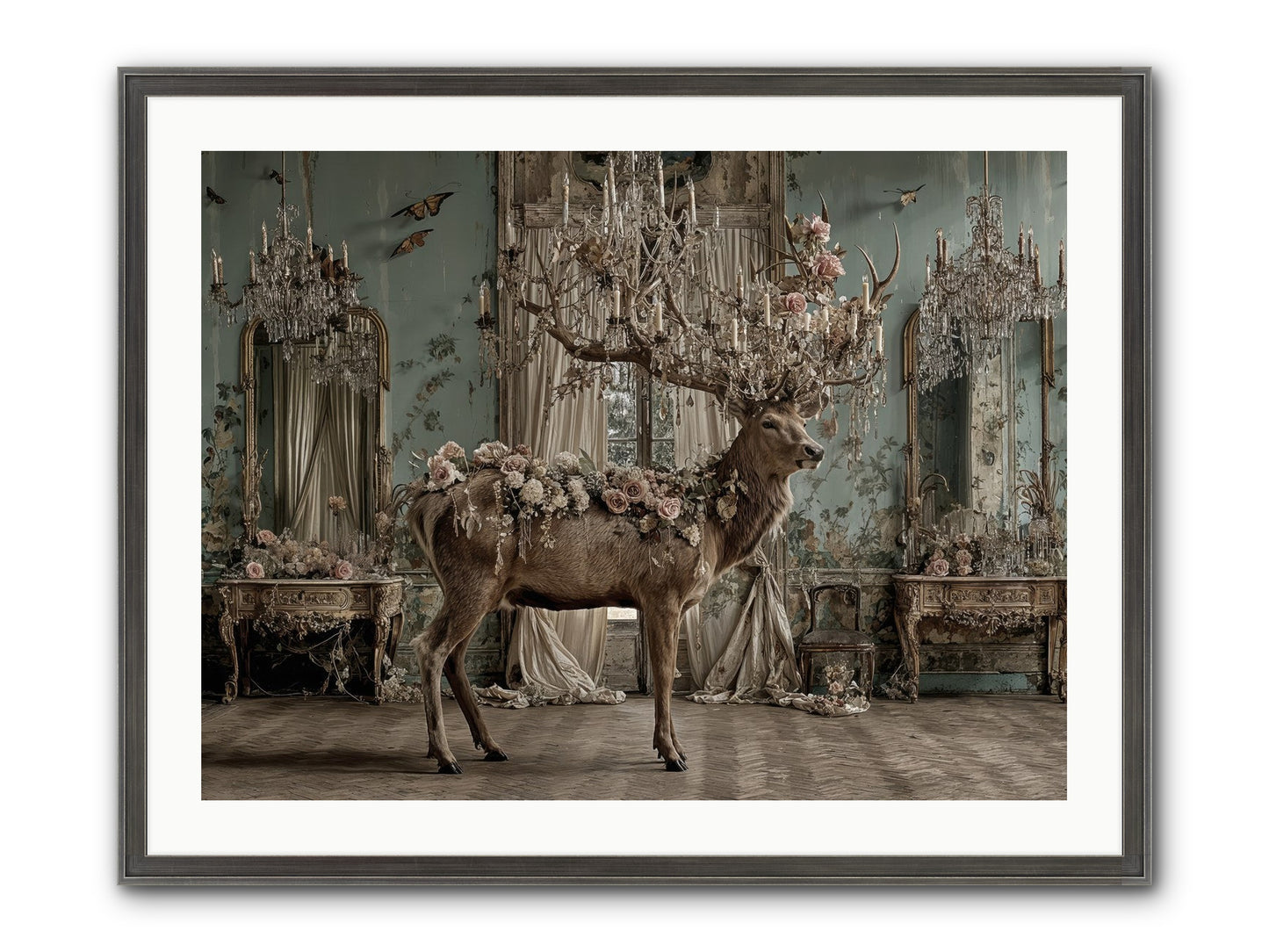 The Quiet Vine Framed Print - Slimwoods Black/Silver 32x24