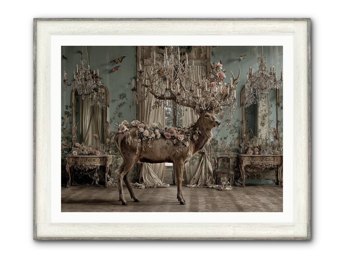 The Quiet Vine Framed Print - Driftwood White 40x30