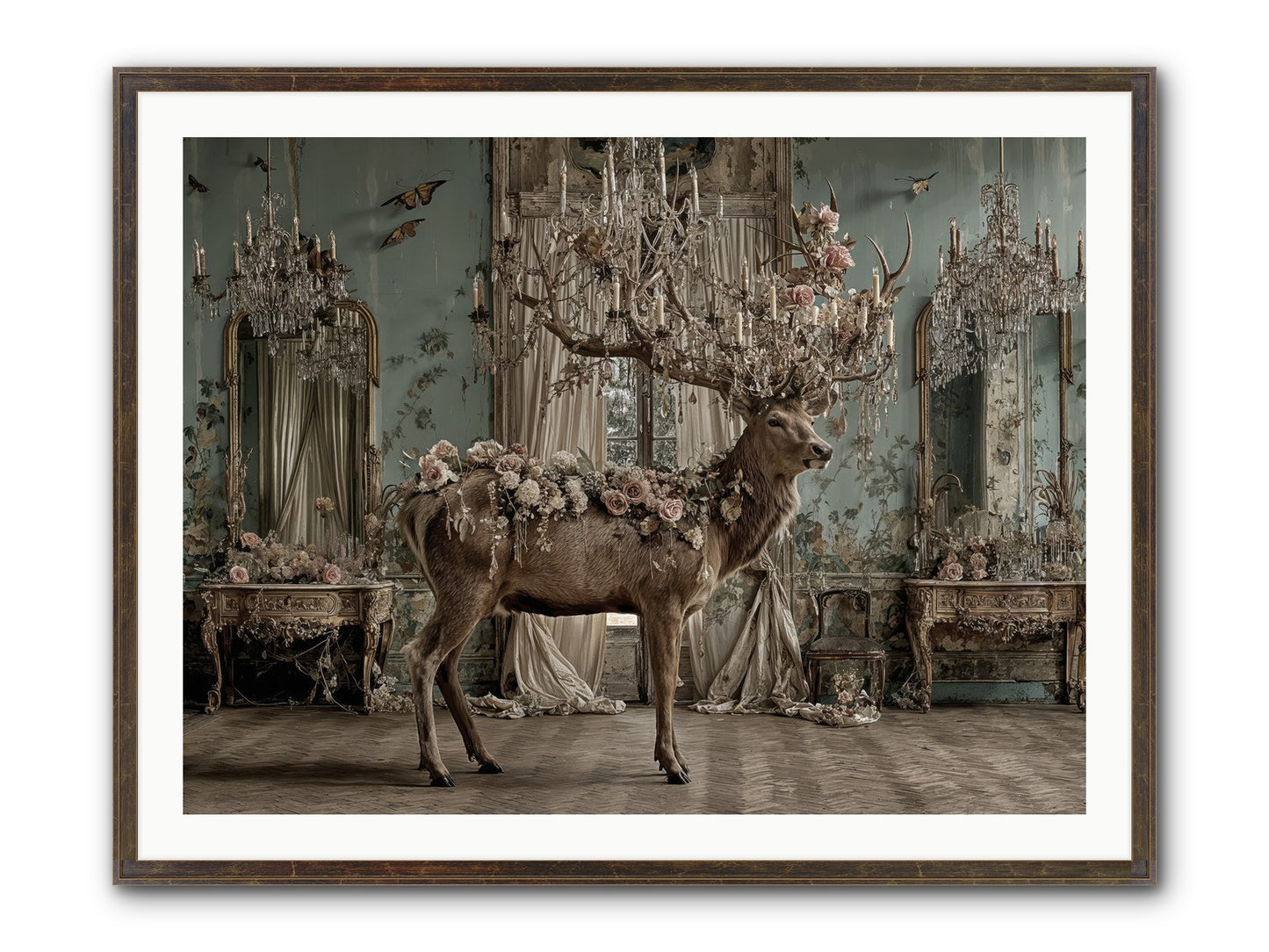The Quiet Vine Framed Print - Slimwoods Black/Gold 40x30