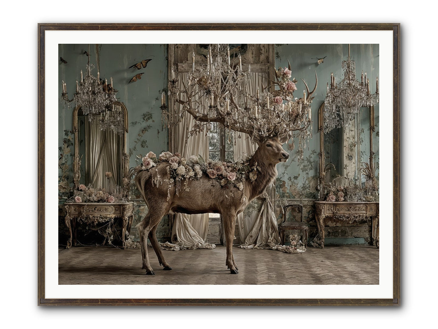 The Quiet Vine Framed Print - Slimwoods Black/Gold 48x36