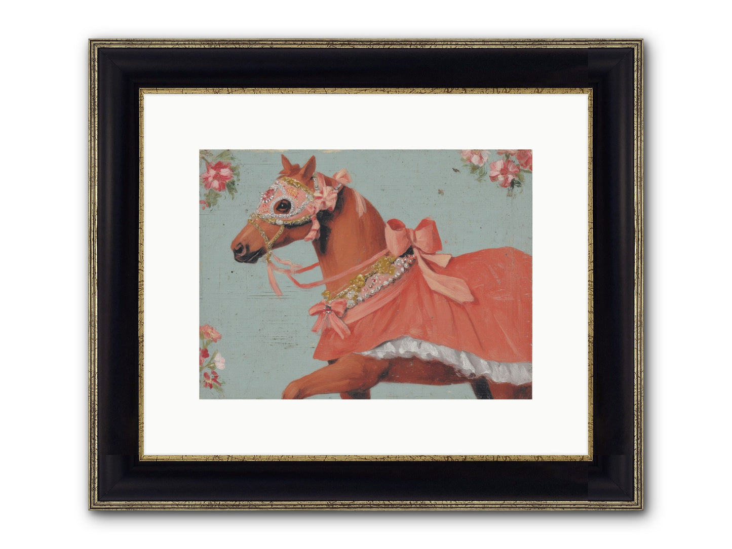 The Radiant Affair Framed Print - Black & Gold 12x9