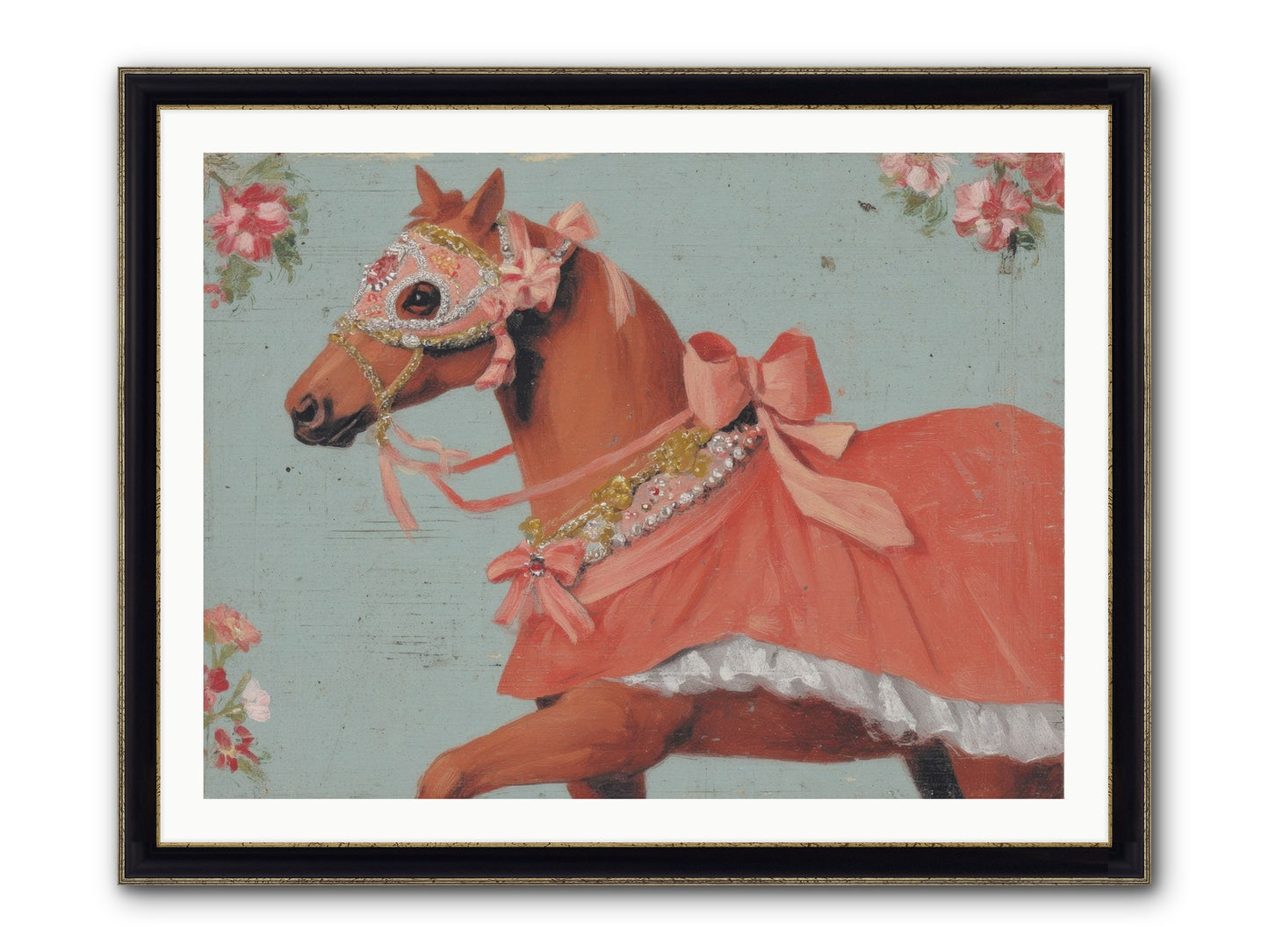 The Radiant Affair Framed Print - Black & Gold 40x30