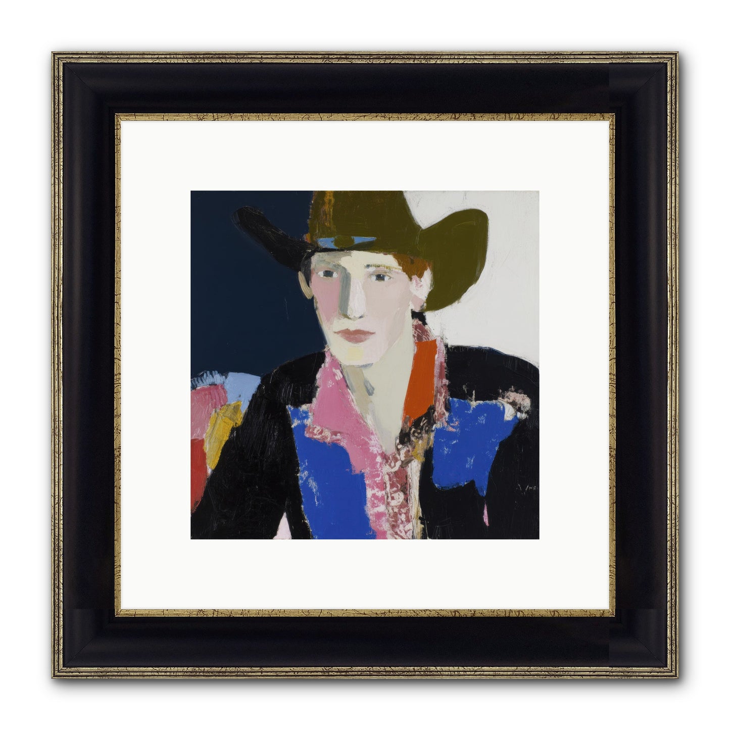 The Range Framed Print - Black & Gold 10x10