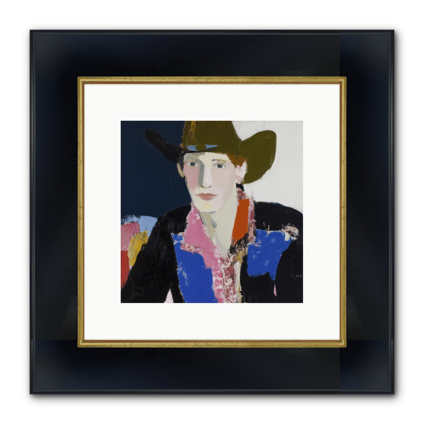 The Range Framed Print - Wide Black w/Gold 10x10